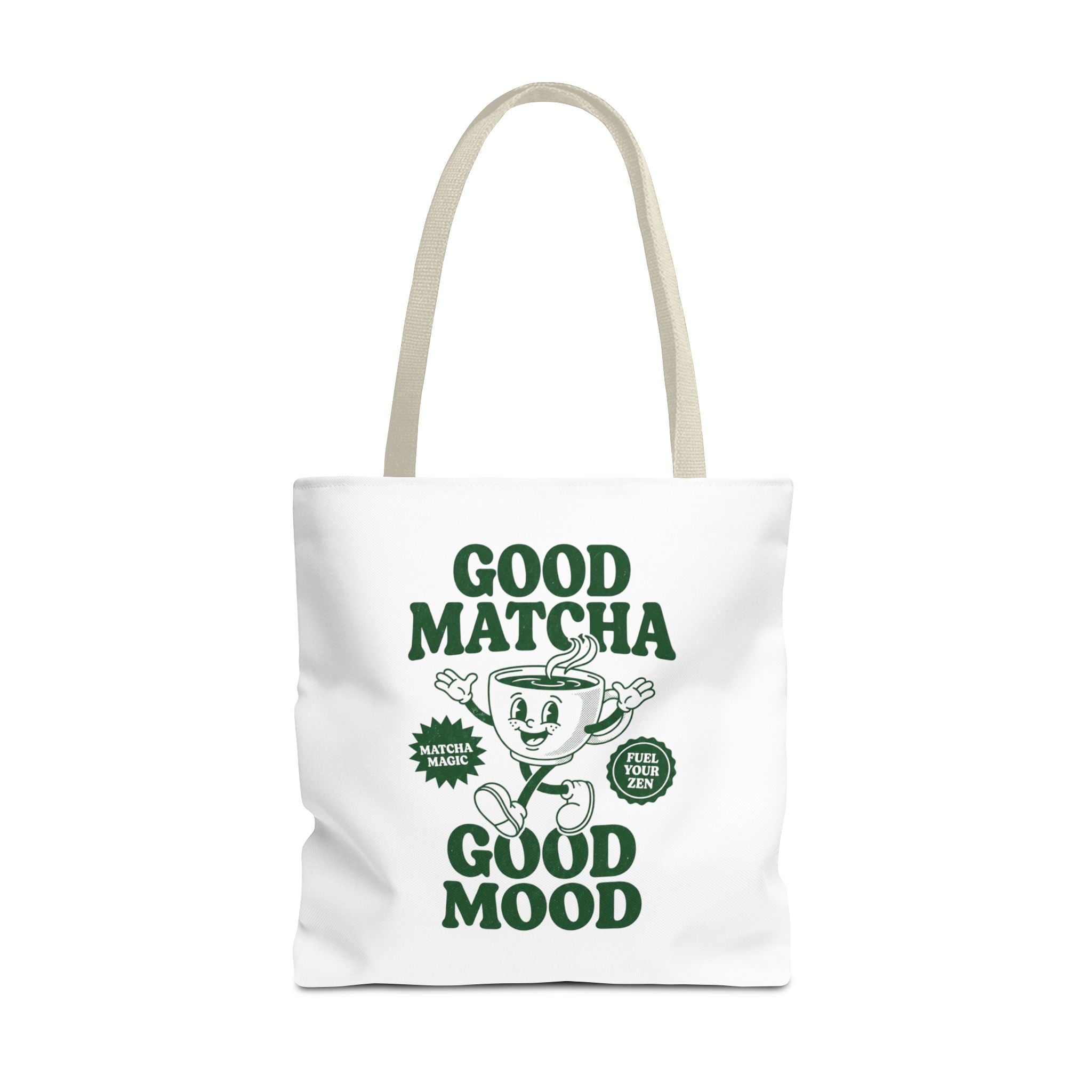 "Good Matcha Good Mood" Reusable Grocery & Coffee Lover Tote