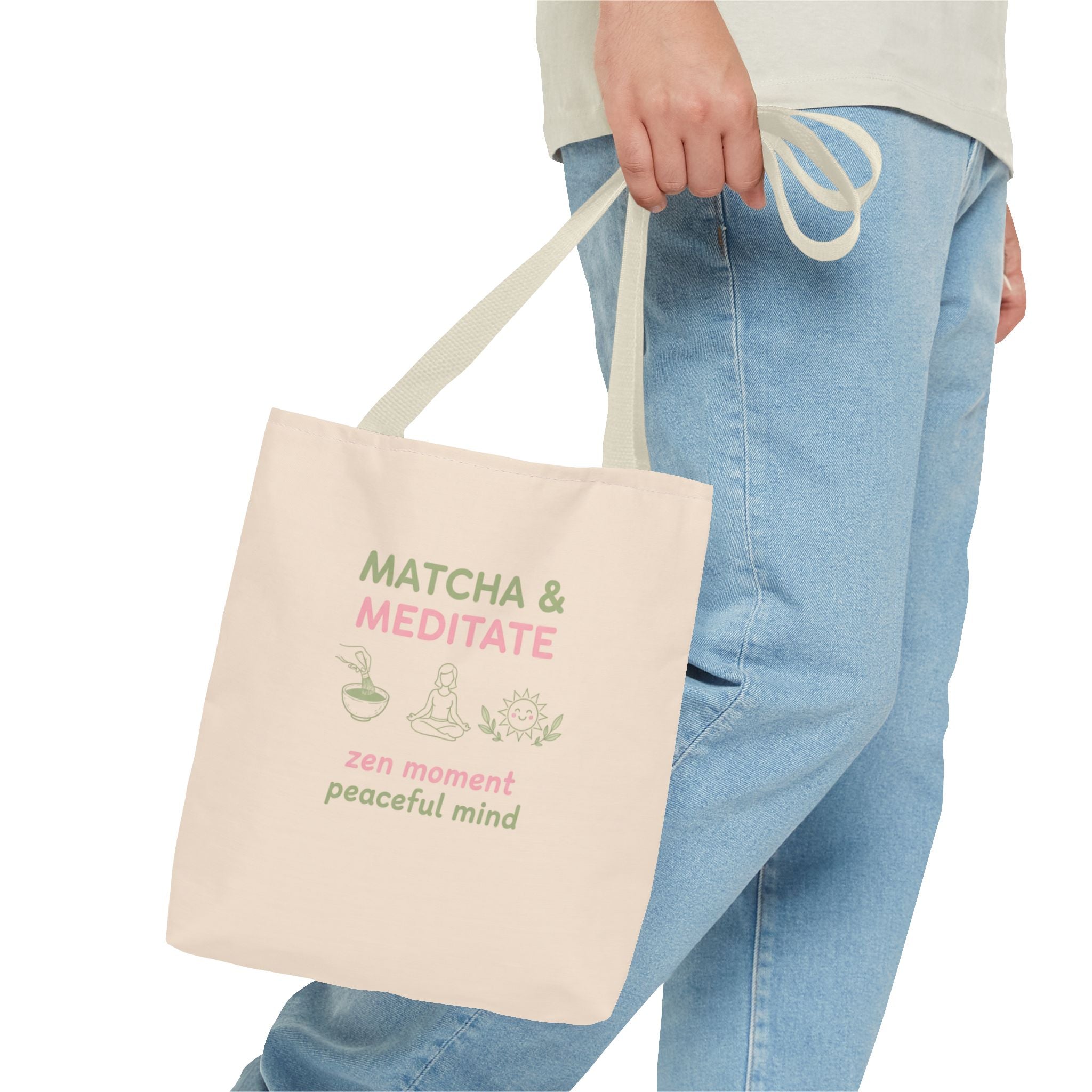 Zen Moment, Peaceful Mind Canvas Tote