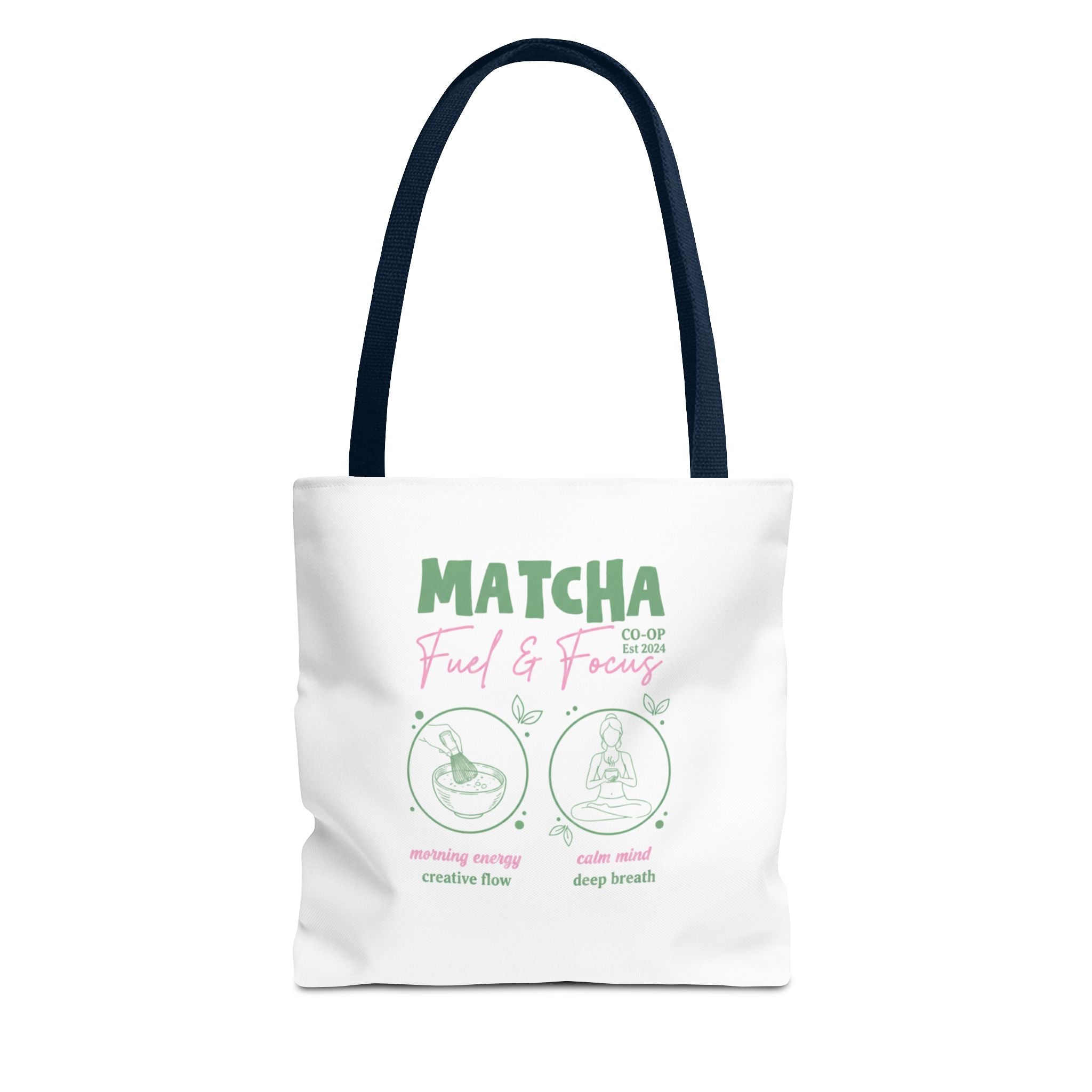 Eco Coffee Tea Shopper with 'Matcha: Fuel & Focus' Graphic