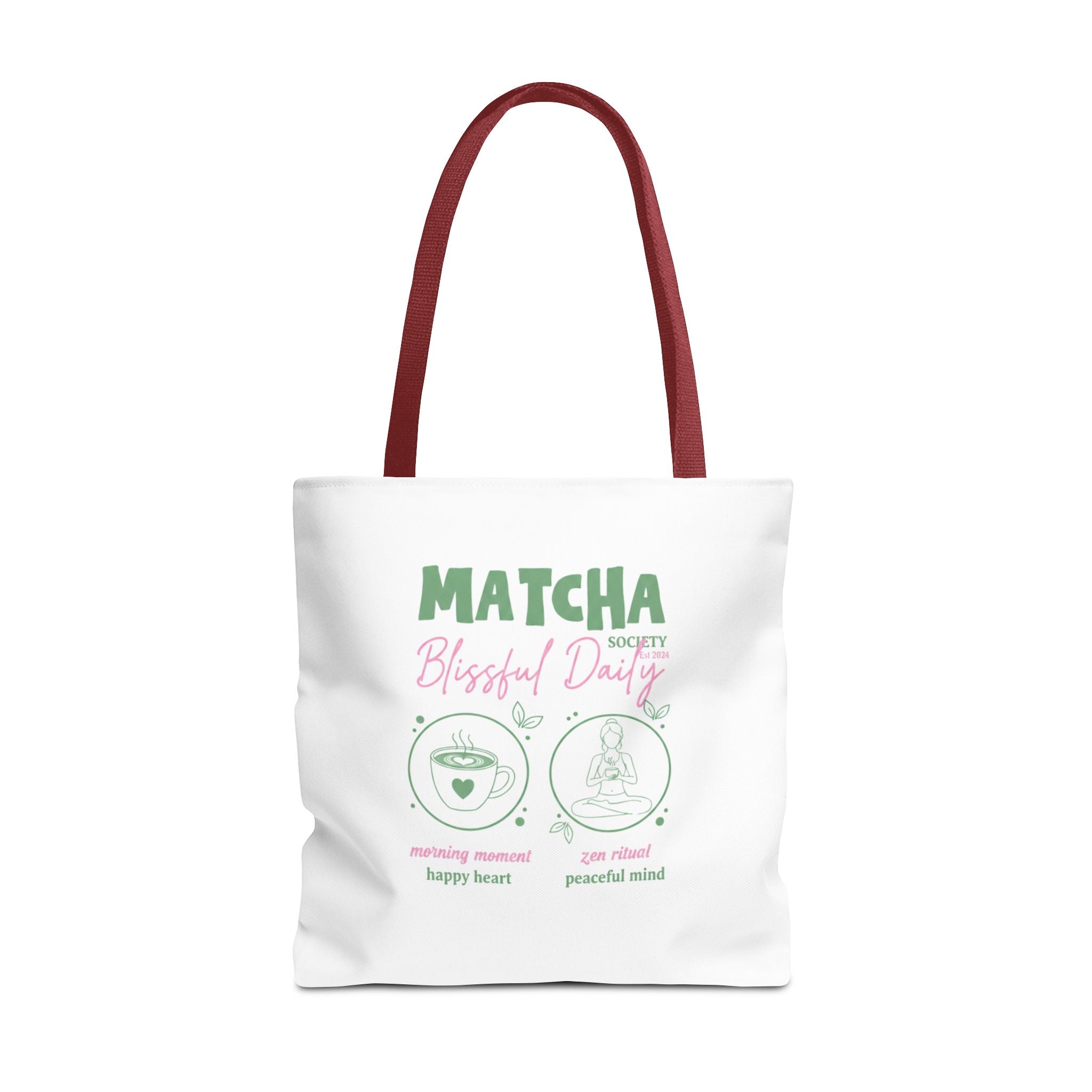 Cute Green Tea Illustration, 'Matcha Blissful Days' Eco Shopper