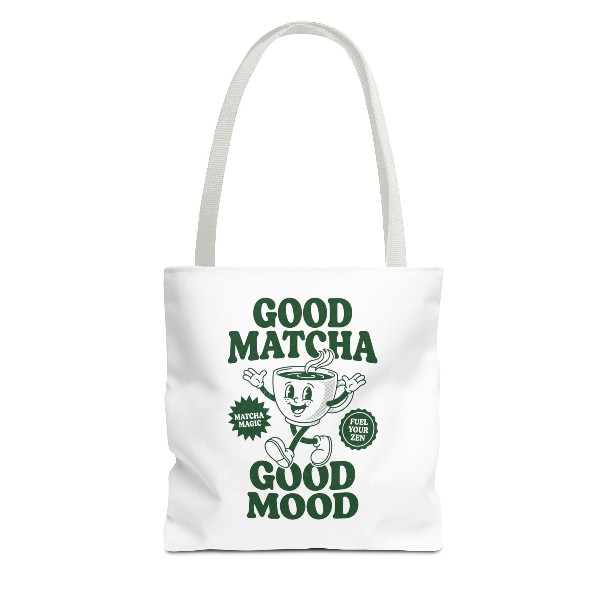 "Good Matcha Good Mood" Reusable Grocery & Coffee Lover Tote