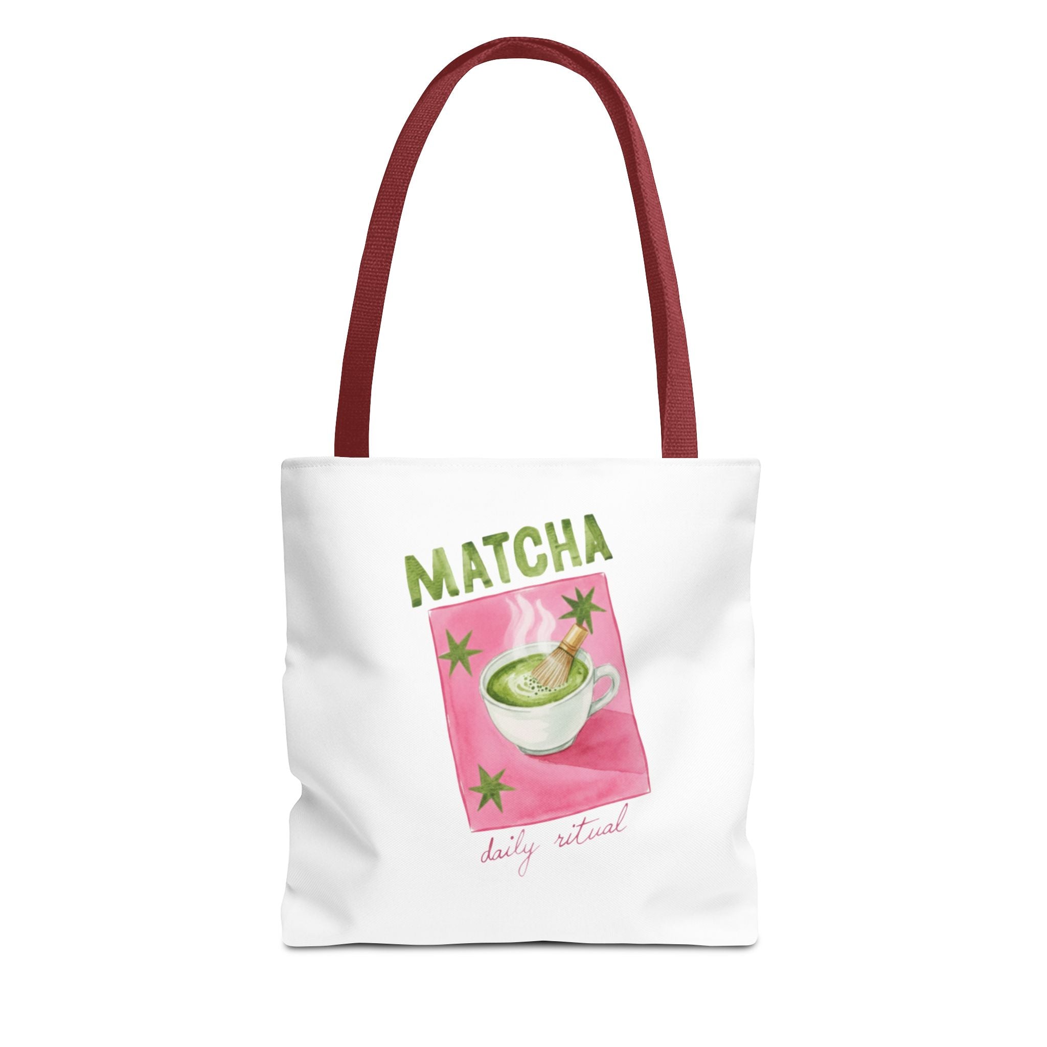 'Matcha Daily Ritual' Illustrated Tea Canvas Tote