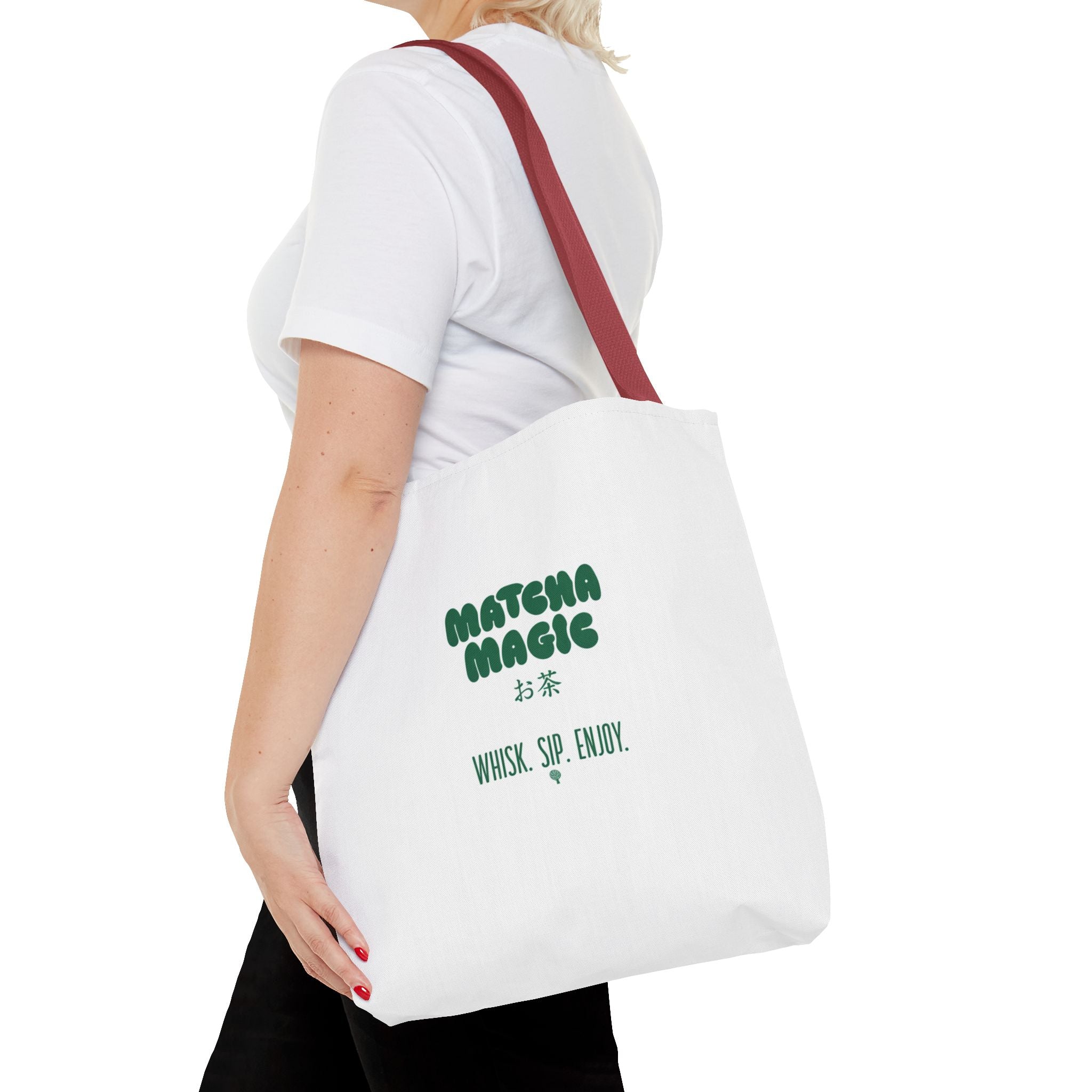 "Matcha Magic" Printed Reusable Grocery & Everyday Carry Tote