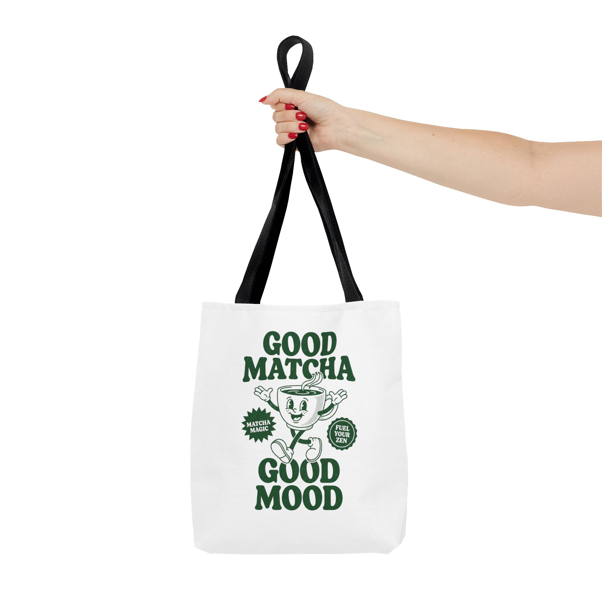 "Good Matcha Good Mood" Reusable Grocery & Coffee Lover Tote