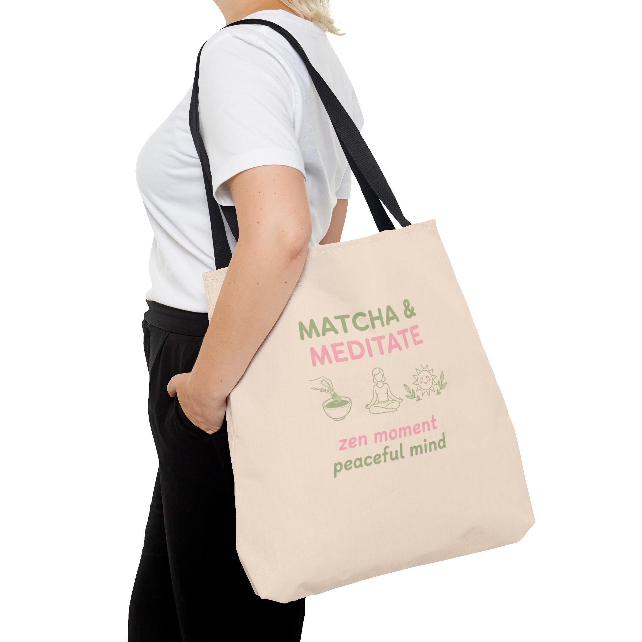 Zen Moment, Peaceful Mind Canvas Tote