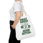 "Daily Green Good Ritual" Eco-Friendly Grocery Tote