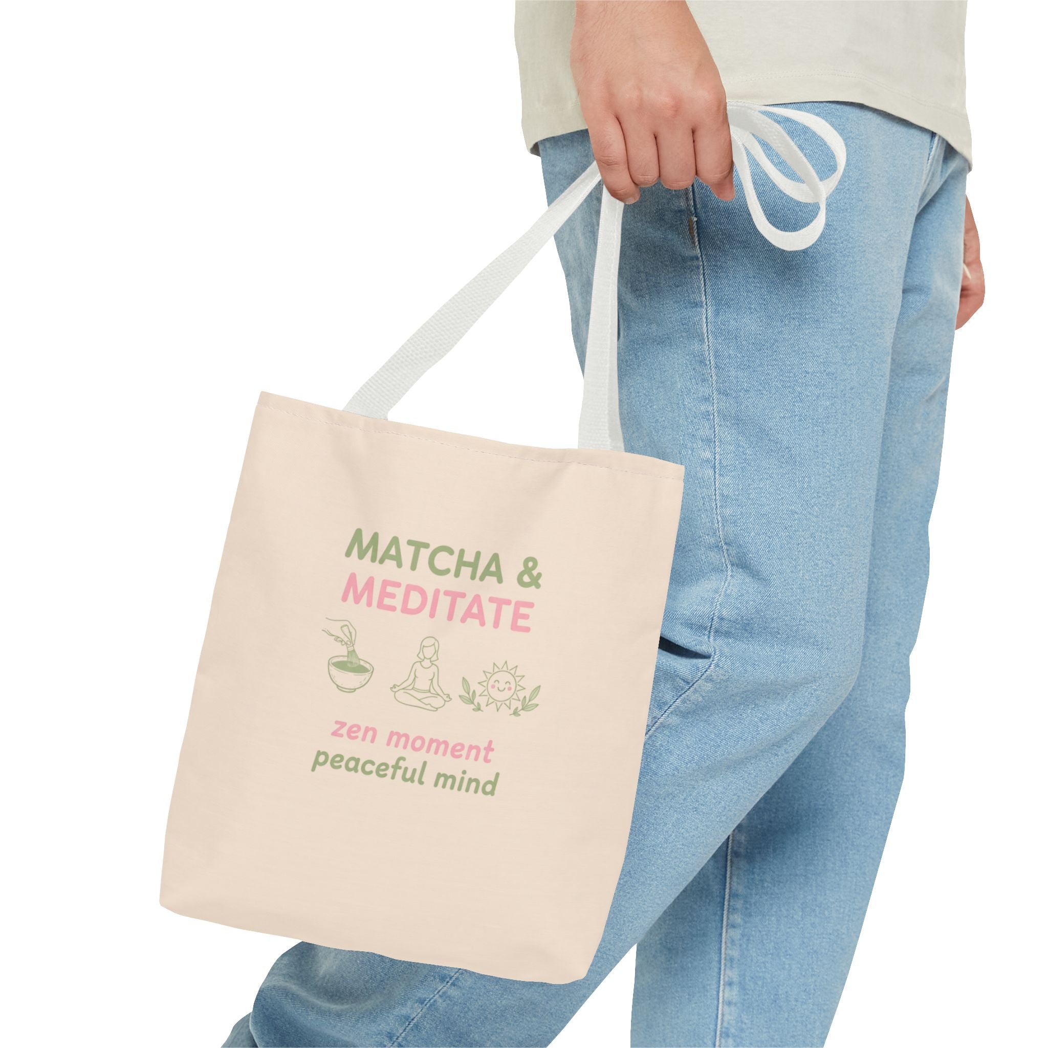 Zen Moment, Peaceful Mind Canvas Tote