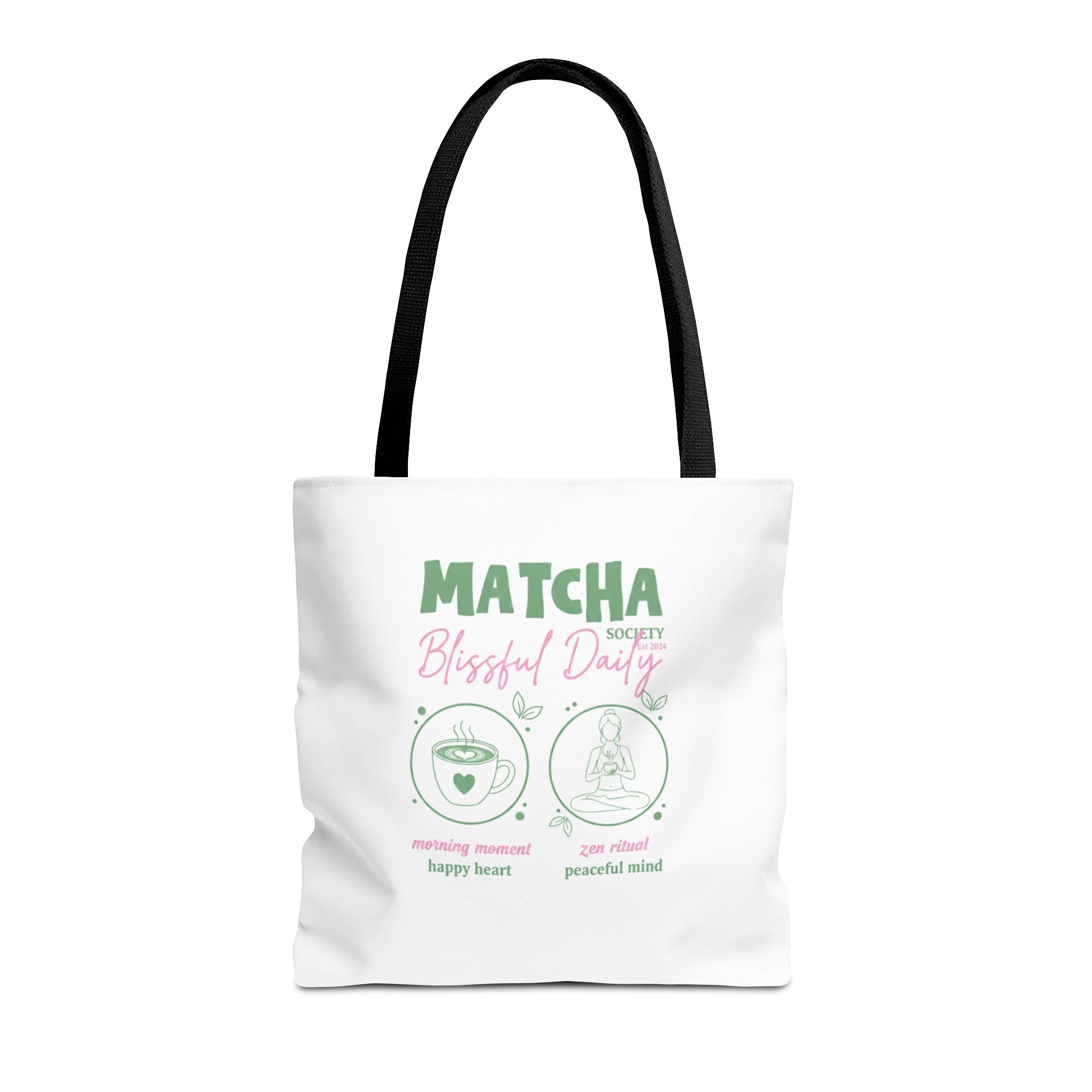 Cute Green Tea Illustration, 'Matcha Blissful Days' Eco Shopper