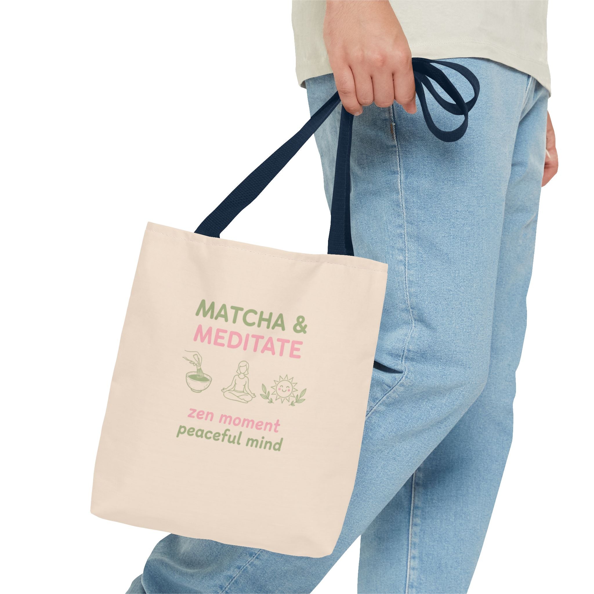 Zen Moment, Peaceful Mind Canvas Tote