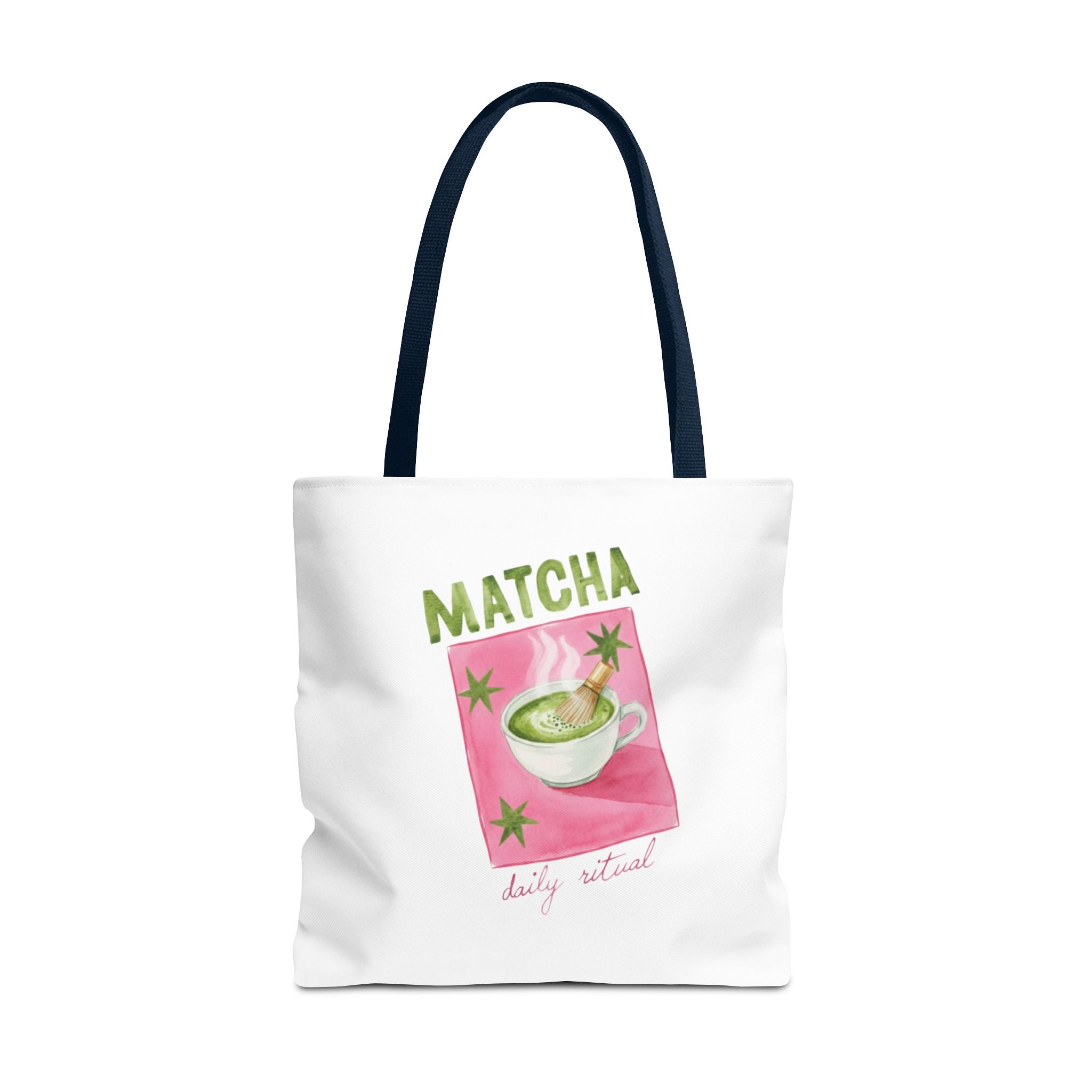'Matcha Daily Ritual' Illustrated Tea Canvas Tote