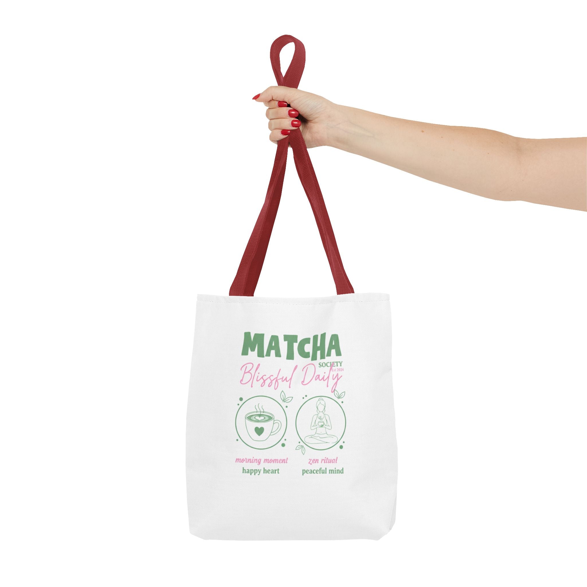 Cute Green Tea Illustration, 'Matcha Blissful Days' Eco Shopper