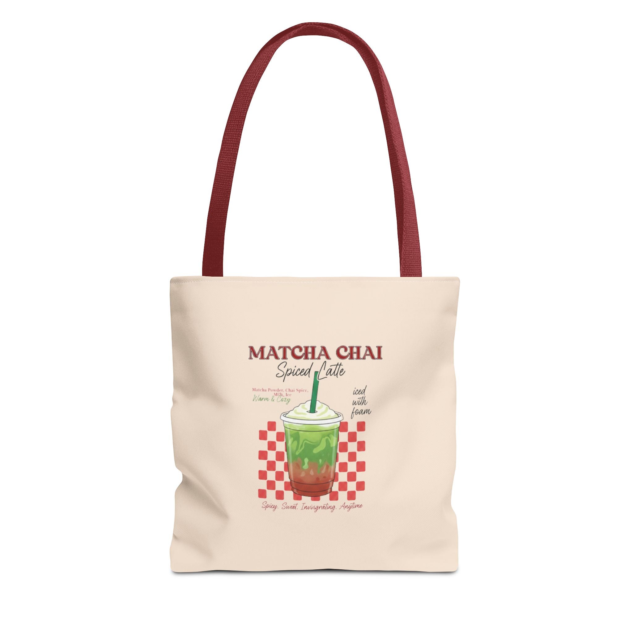 Retro Checker Iced Drink Graphic Tote