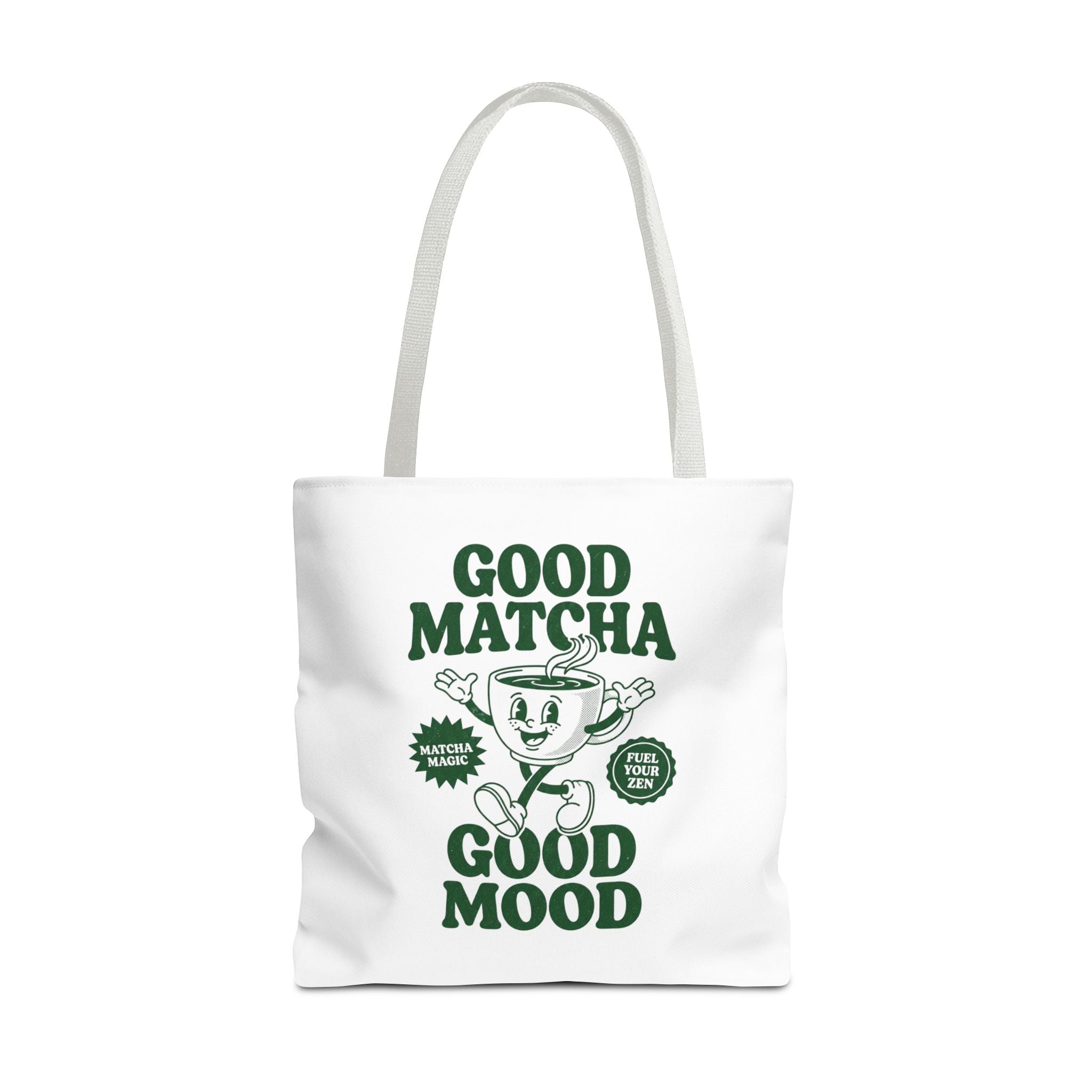 "Good Matcha Good Mood" Reusable Grocery & Coffee Lover Tote