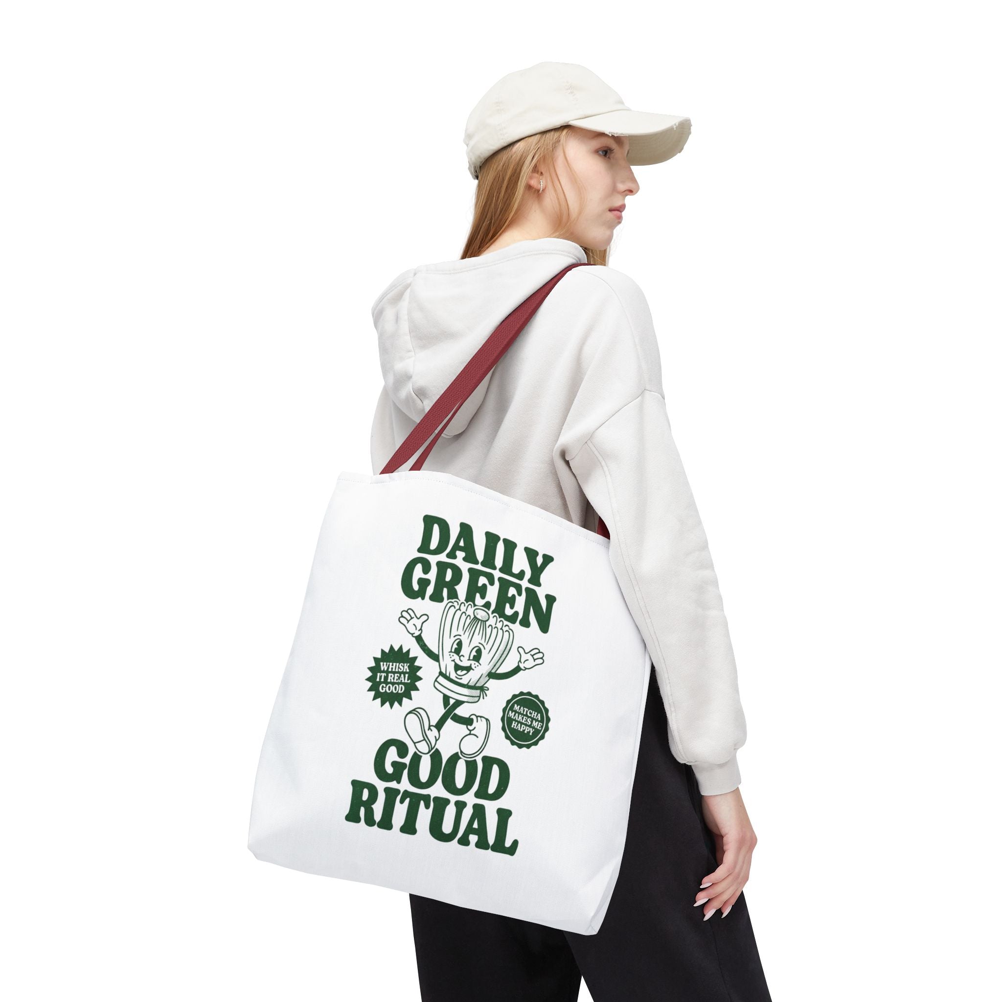 "Daily Green Good Ritual" Eco-Friendly Grocery Tote