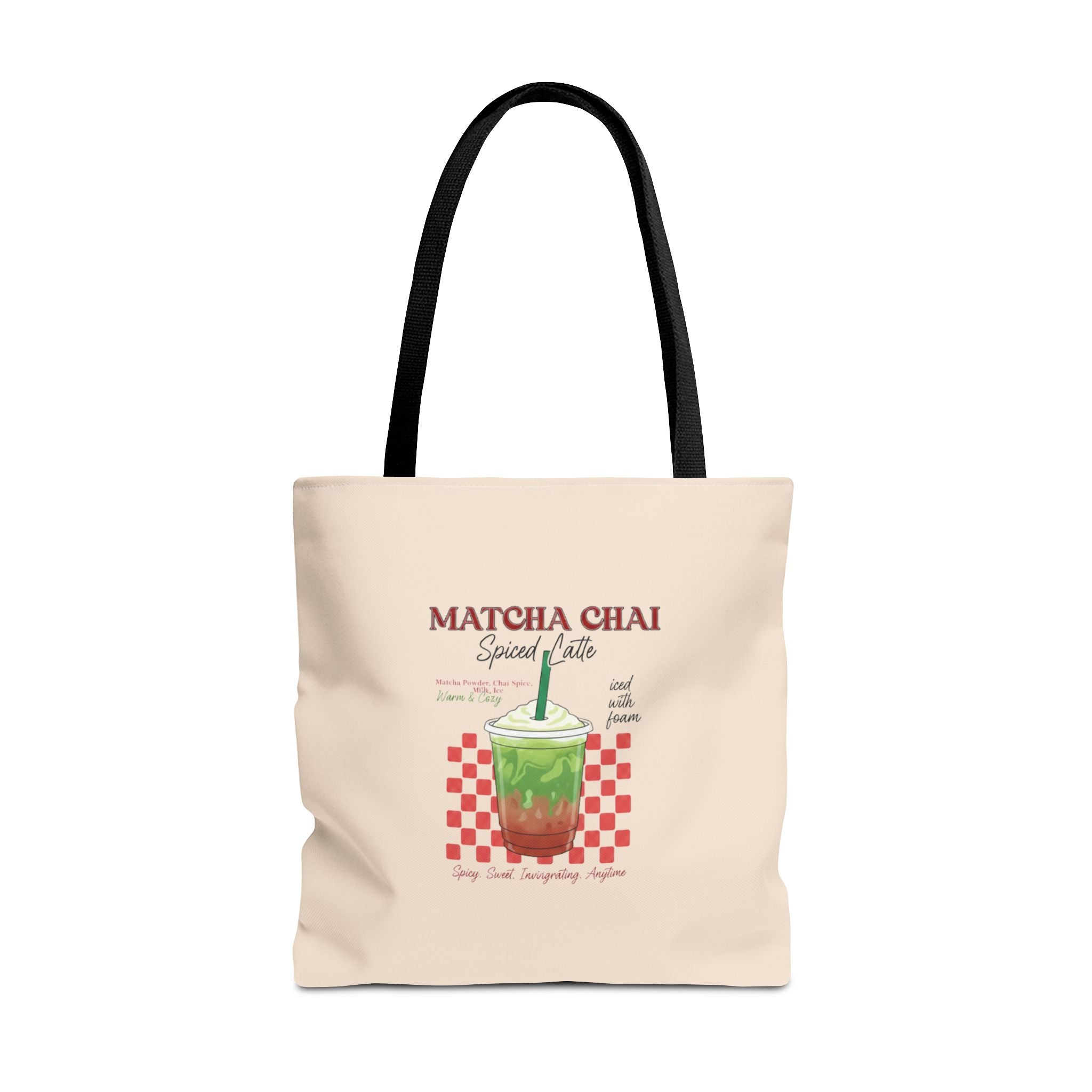 Retro Checker Iced Drink Graphic Tote