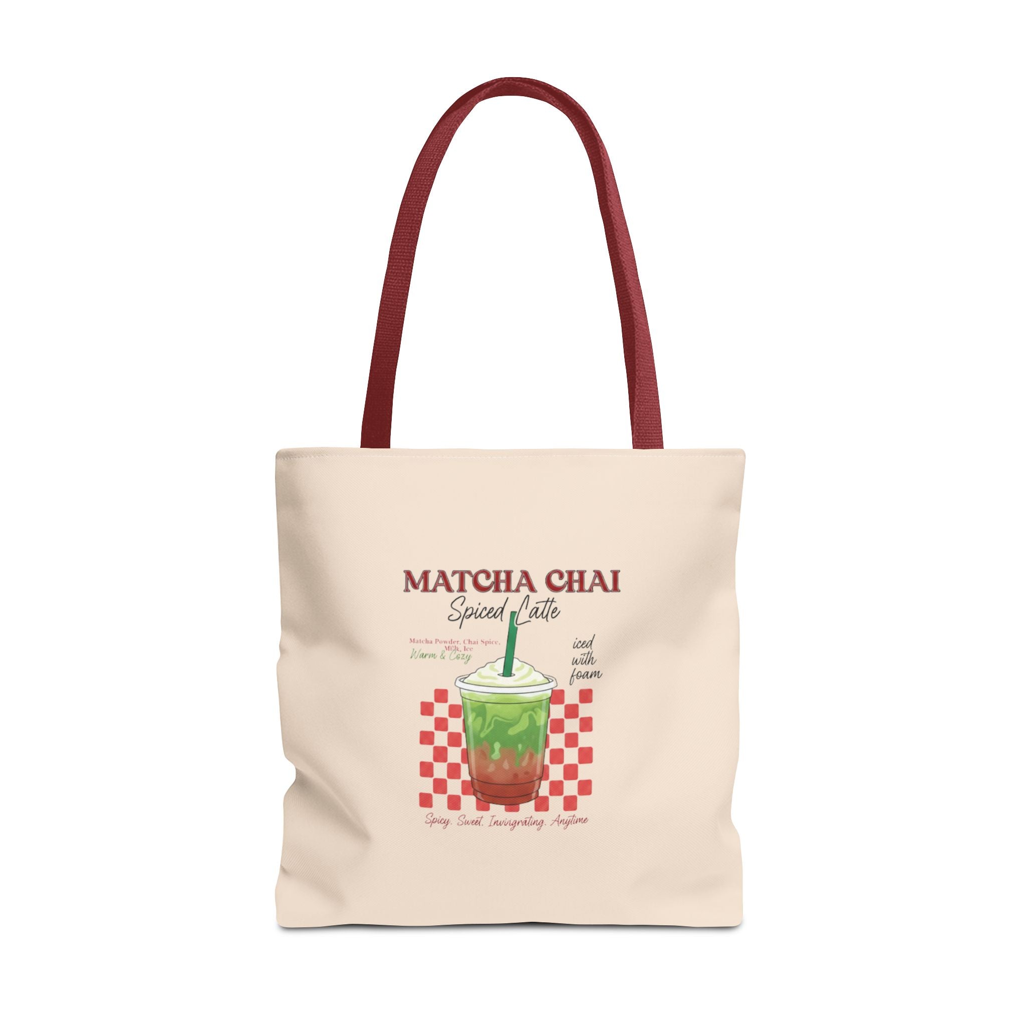 Retro Checker Iced Drink Graphic Tote