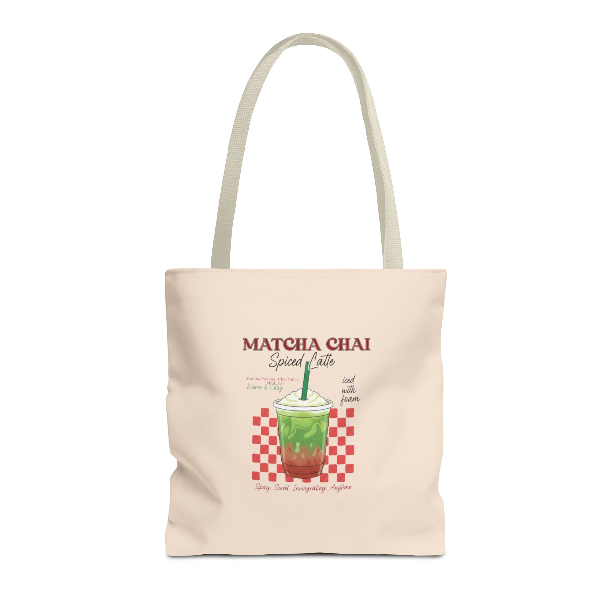 Retro Checker Iced Drink Graphic Tote
