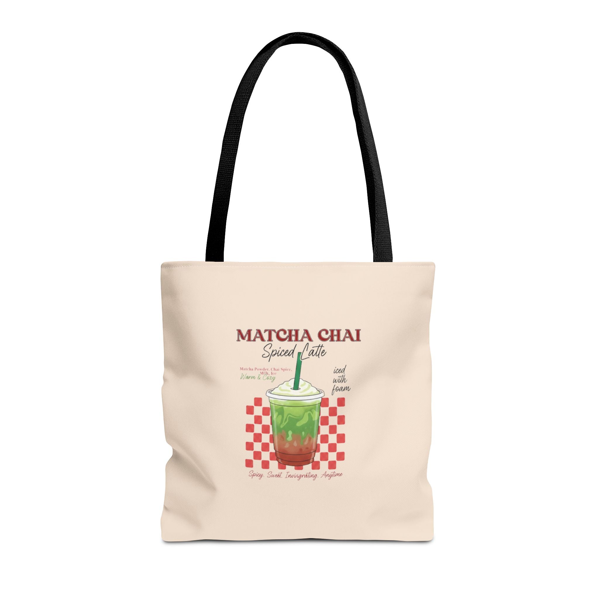 Retro Checker Iced Drink Graphic Tote