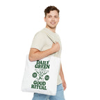 "Daily Green Good Ritual" Eco-Friendly Grocery Tote