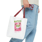 'Matcha Daily Ritual' Illustrated Tea Canvas Tote