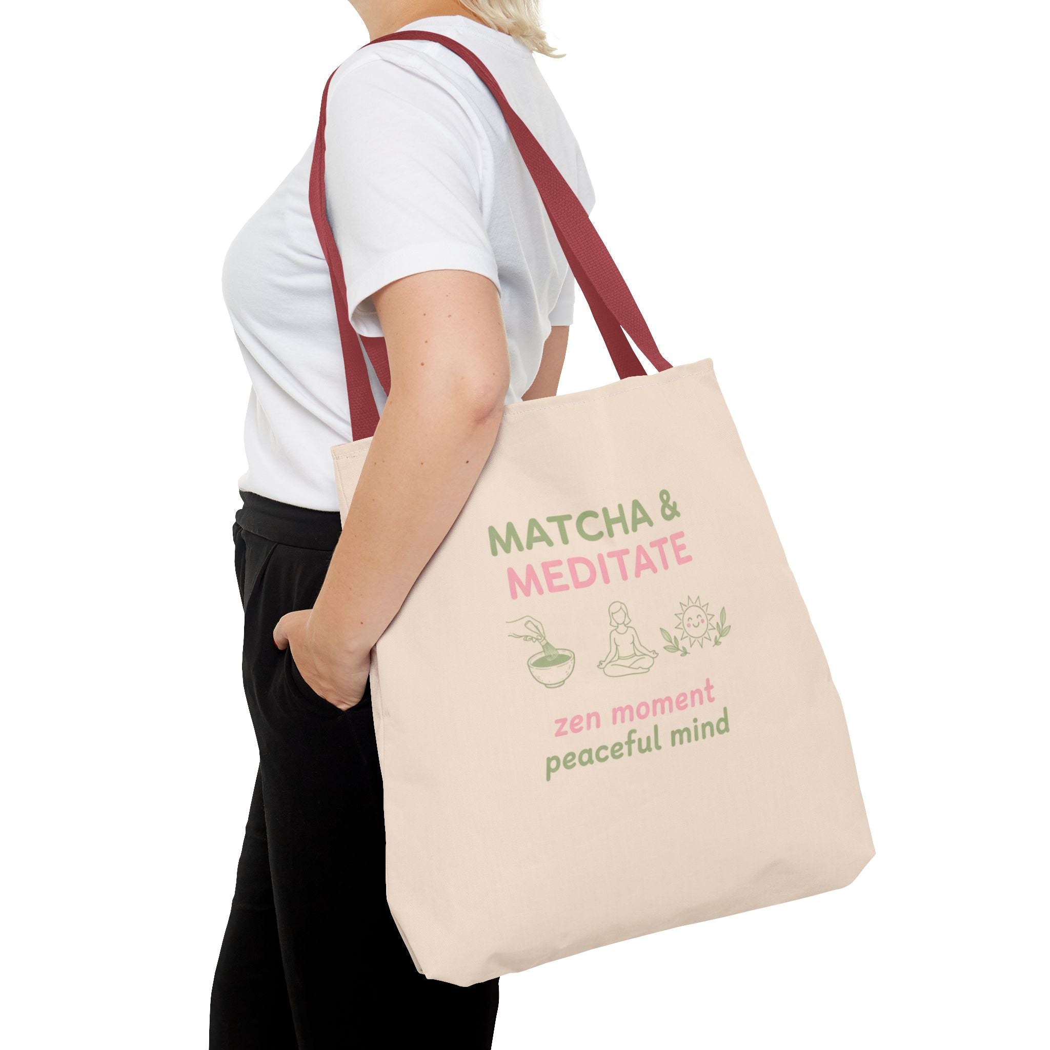 Zen Moment, Peaceful Mind Canvas Tote