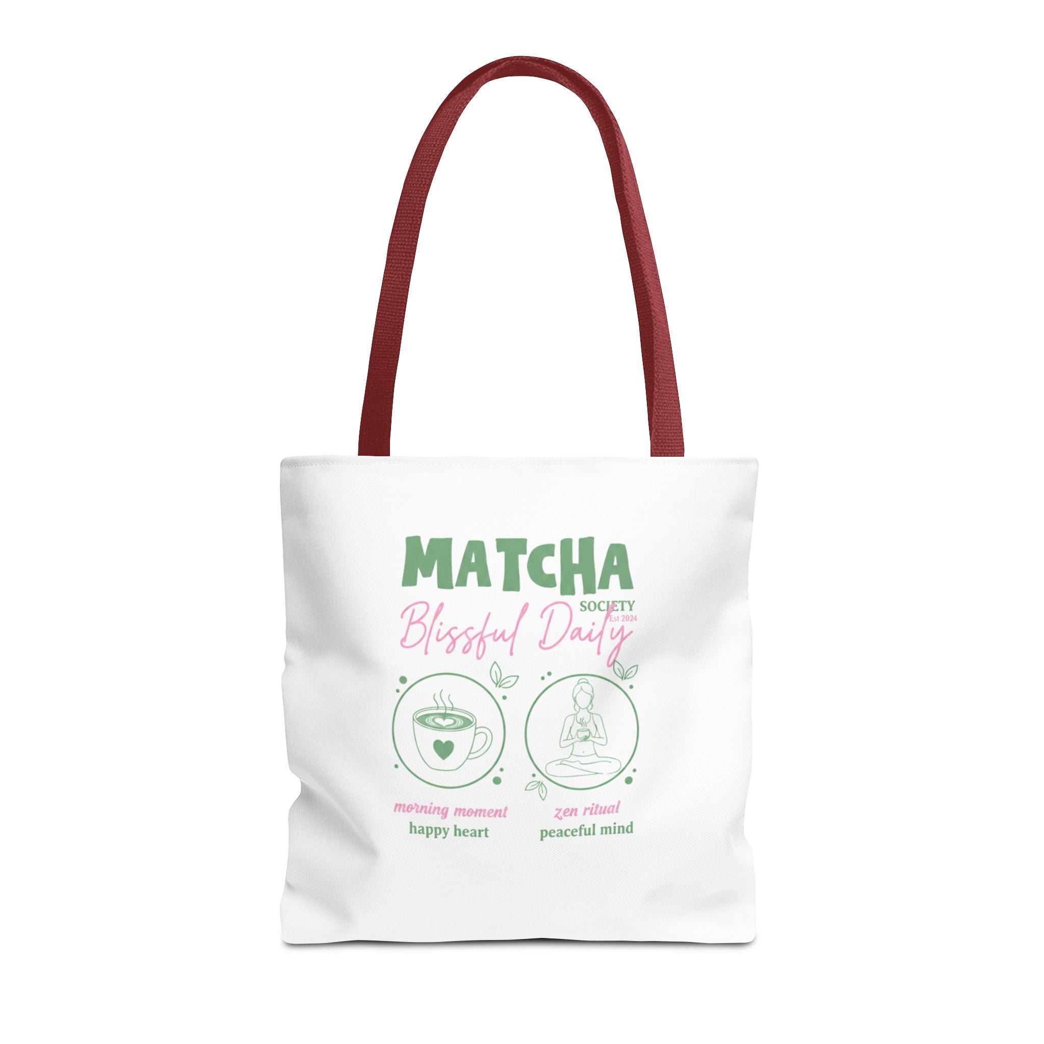 Cute Green Tea Illustration, 'Matcha Blissful Days' Eco Shopper
