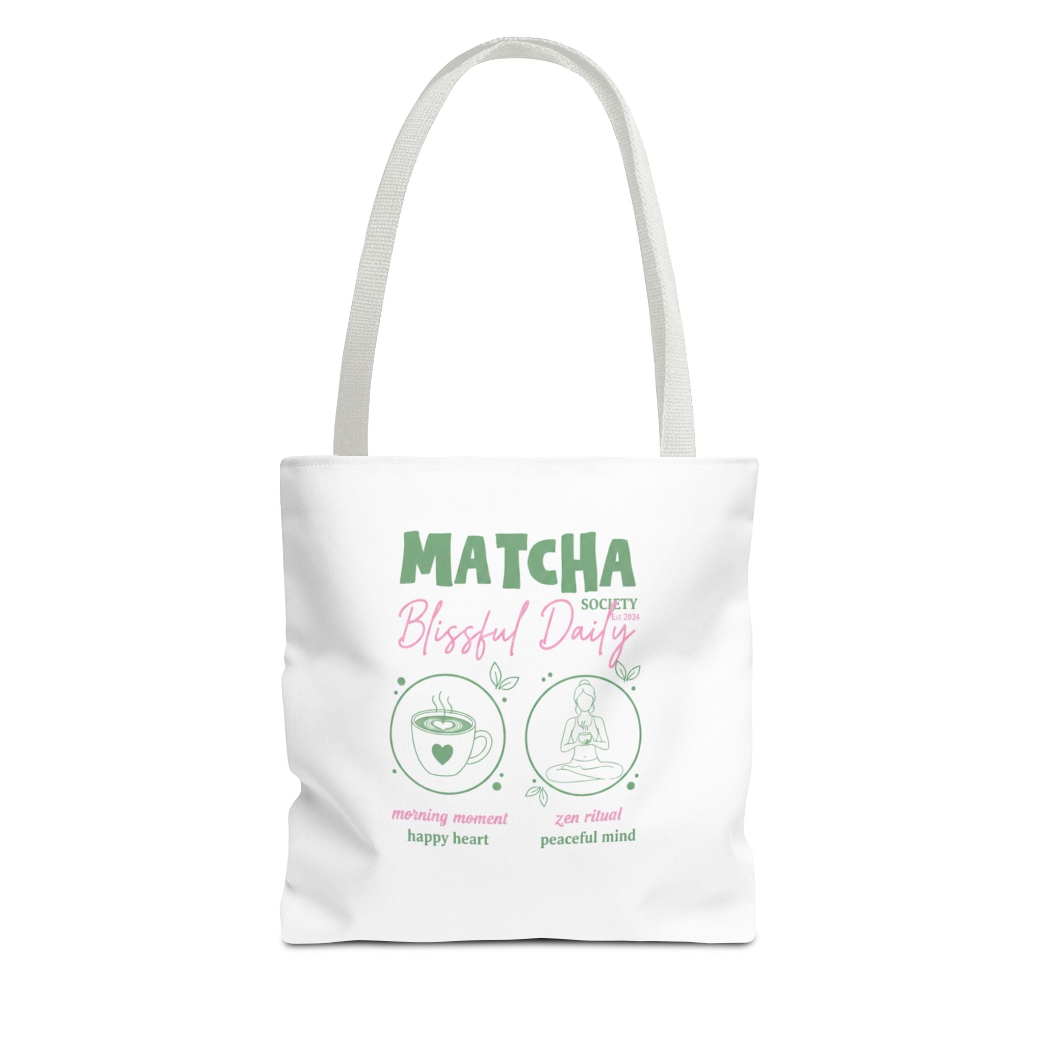 Cute Green Tea Illustration, 'Matcha Blissful Days' Eco Shopper