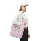 "matcha girls drink matcha born to whisk" Pink Reusable Shopping Tote