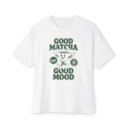 "Good Matcha Good Mood" Oversized Graphic T-Shirt