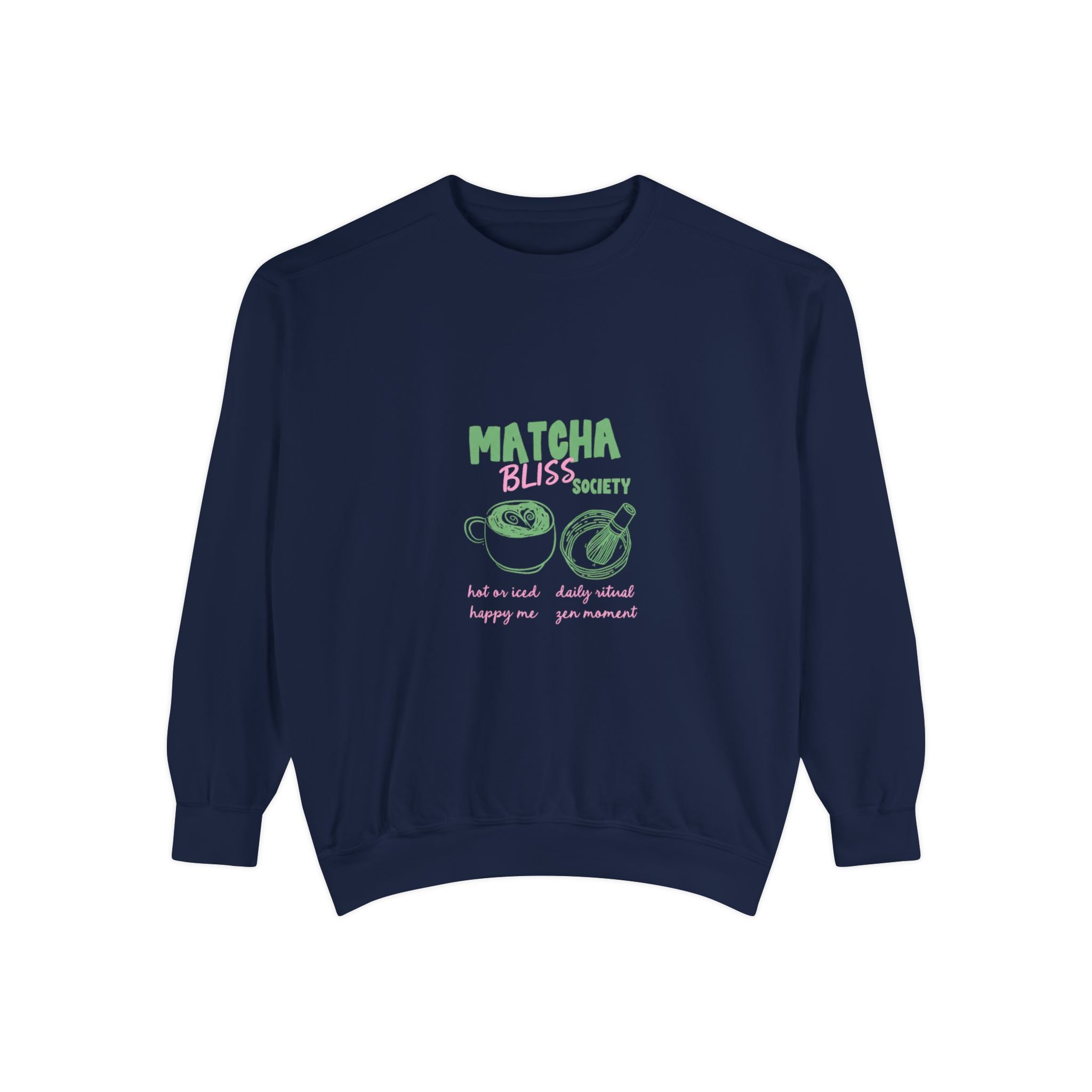 "Matcha Bliss, Sweetly" Cozy Tea Lover Pullover