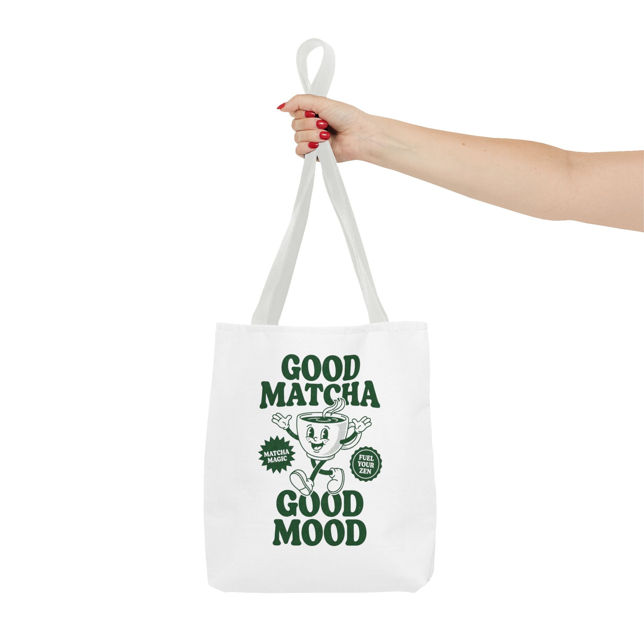 "Good Matcha Good Mood" Reusable Grocery & Coffee Lover Tote