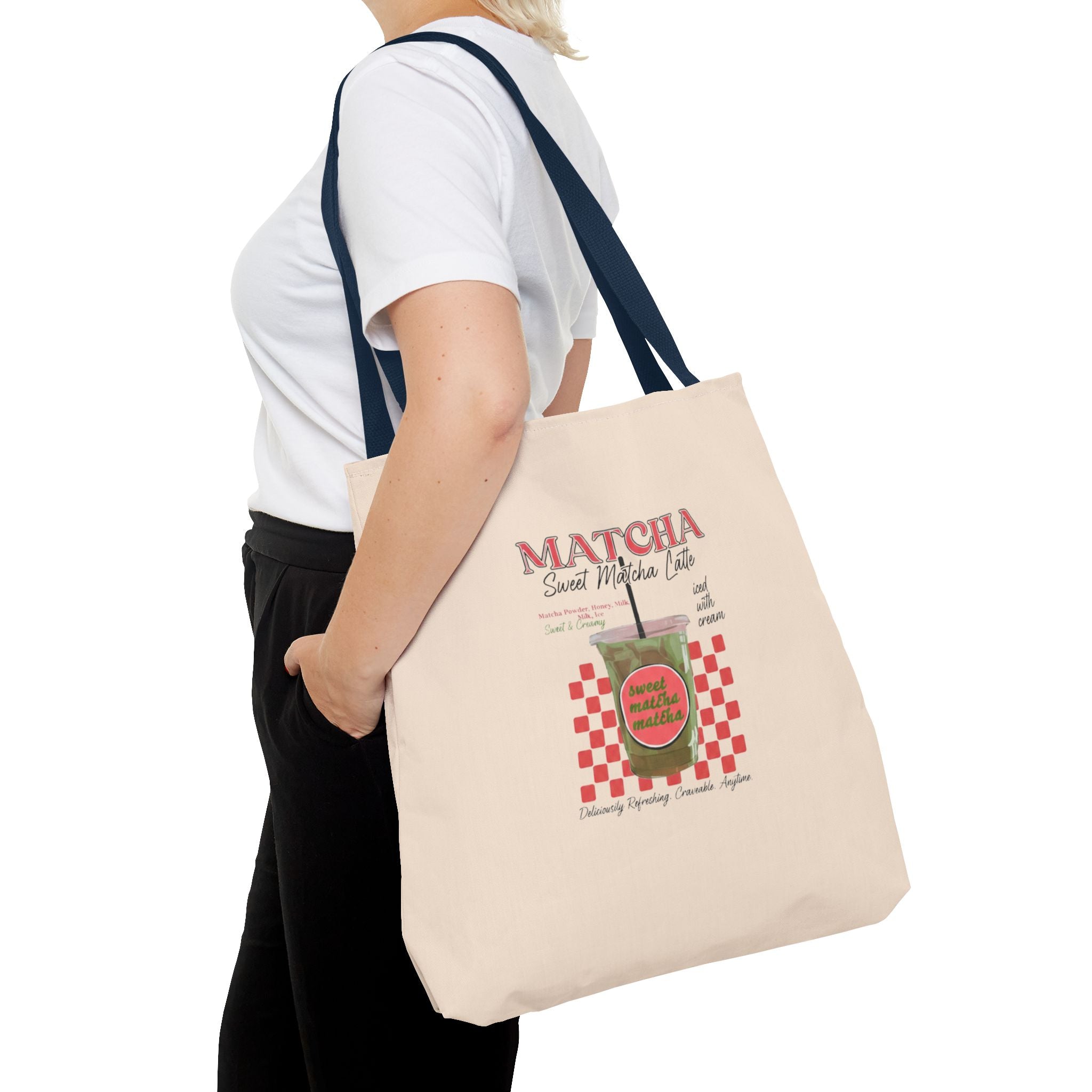 Retro 'Matcha Sweet Matcha Life' Reusable Grocery & Coffee Bag