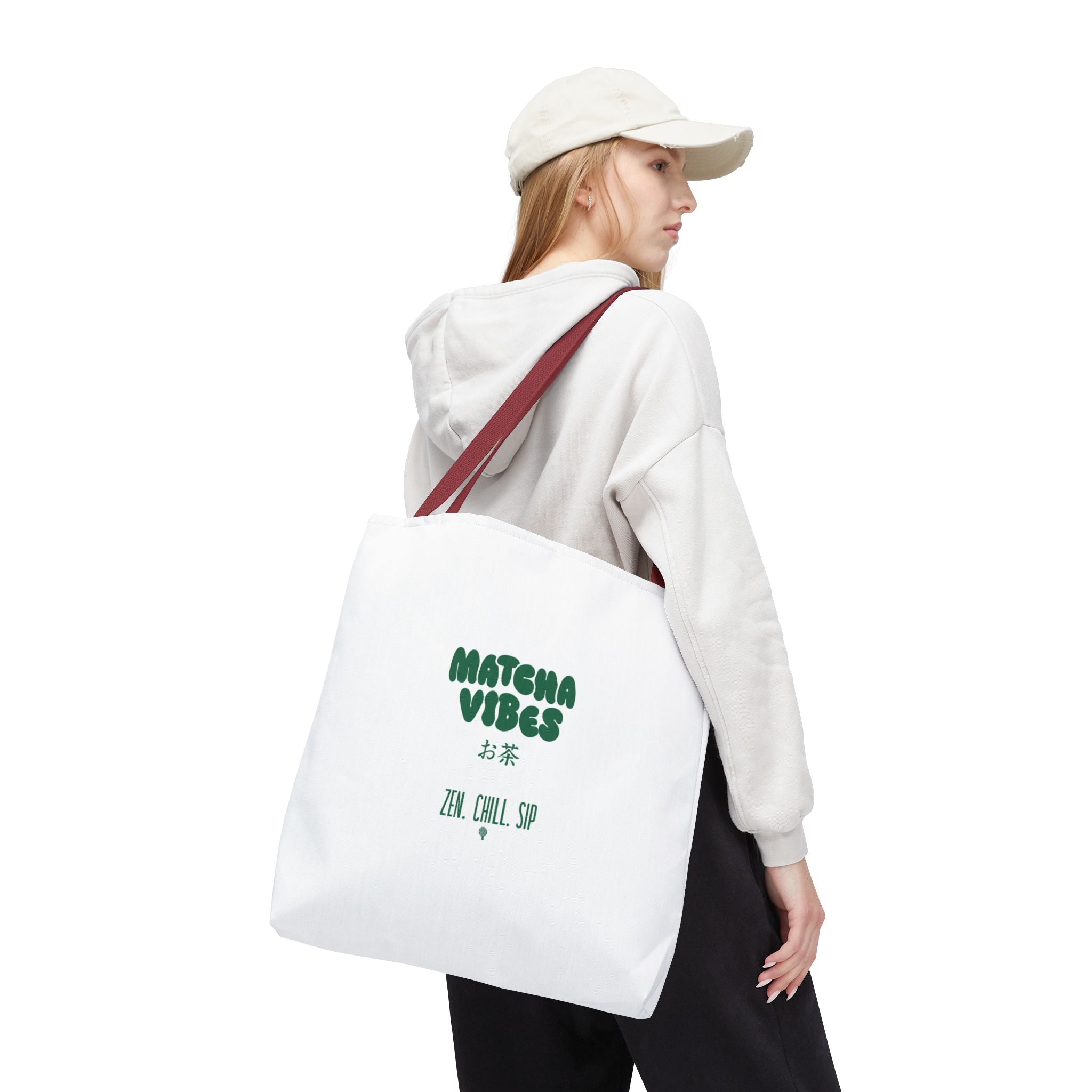 Zen Chill Sip Japanese Tea Canvas Tote