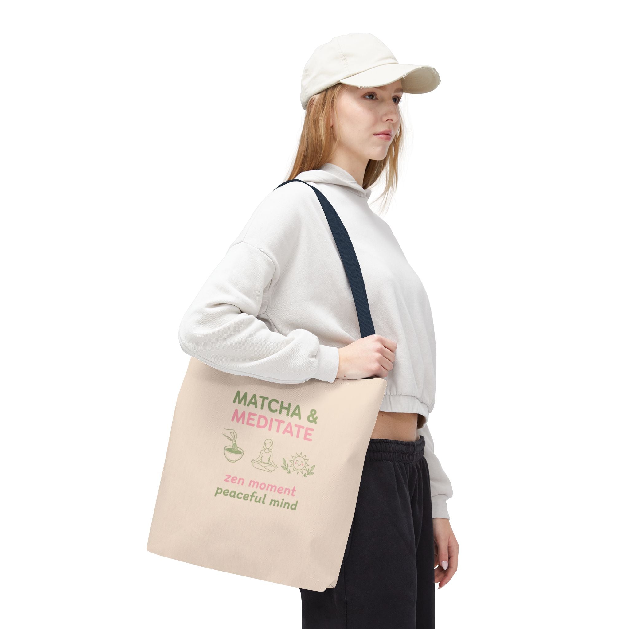 Zen Moment, Peaceful Mind Canvas Tote