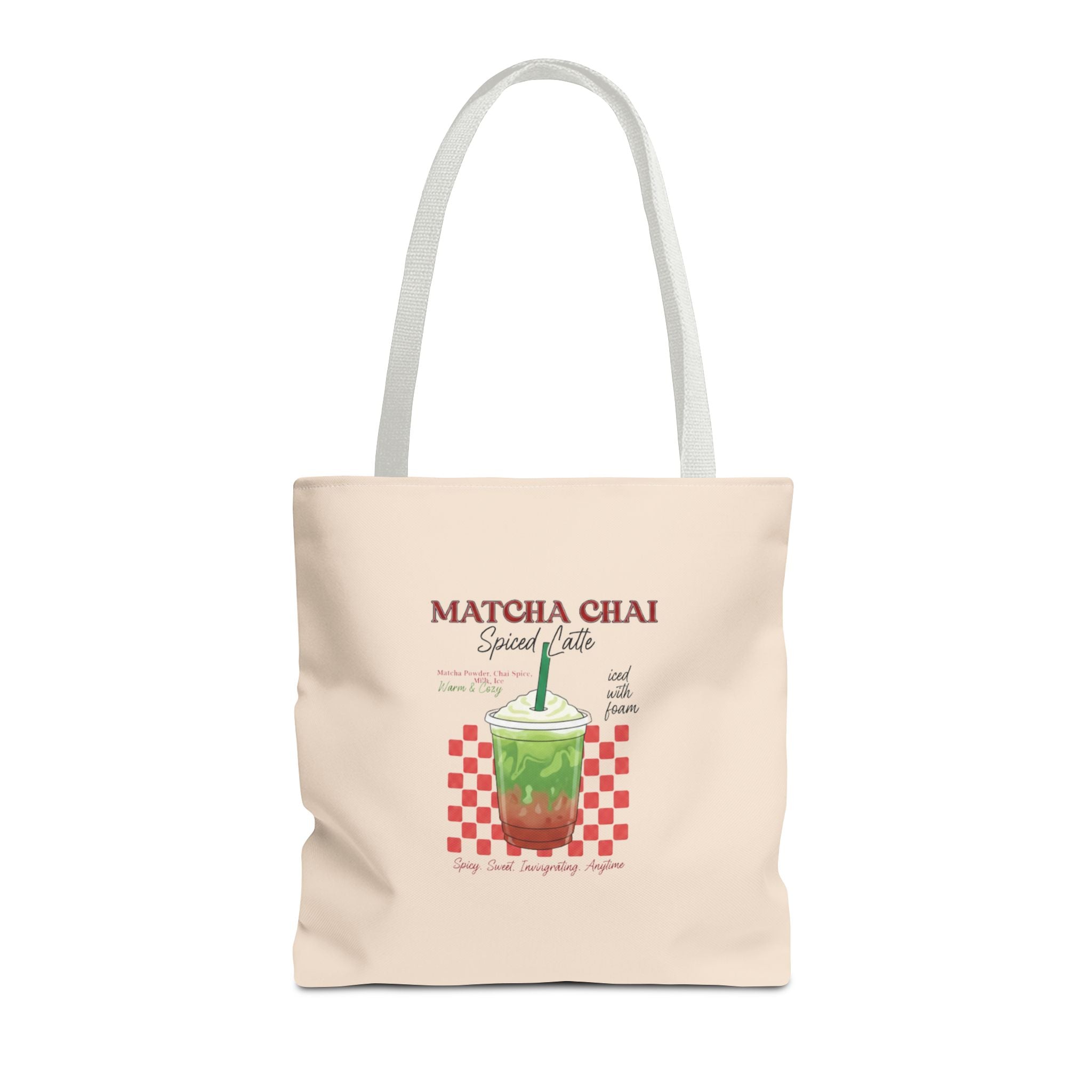 Retro Checker Iced Drink Graphic Tote