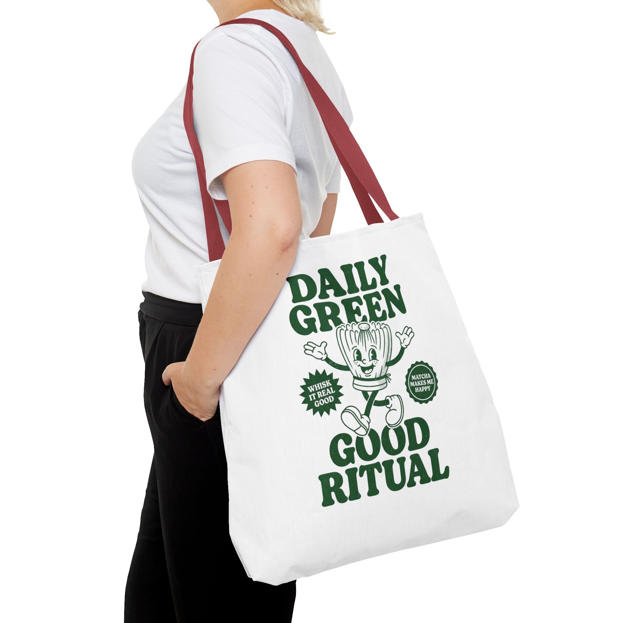 "Daily Green Good Ritual" Eco-Friendly Grocery Tote