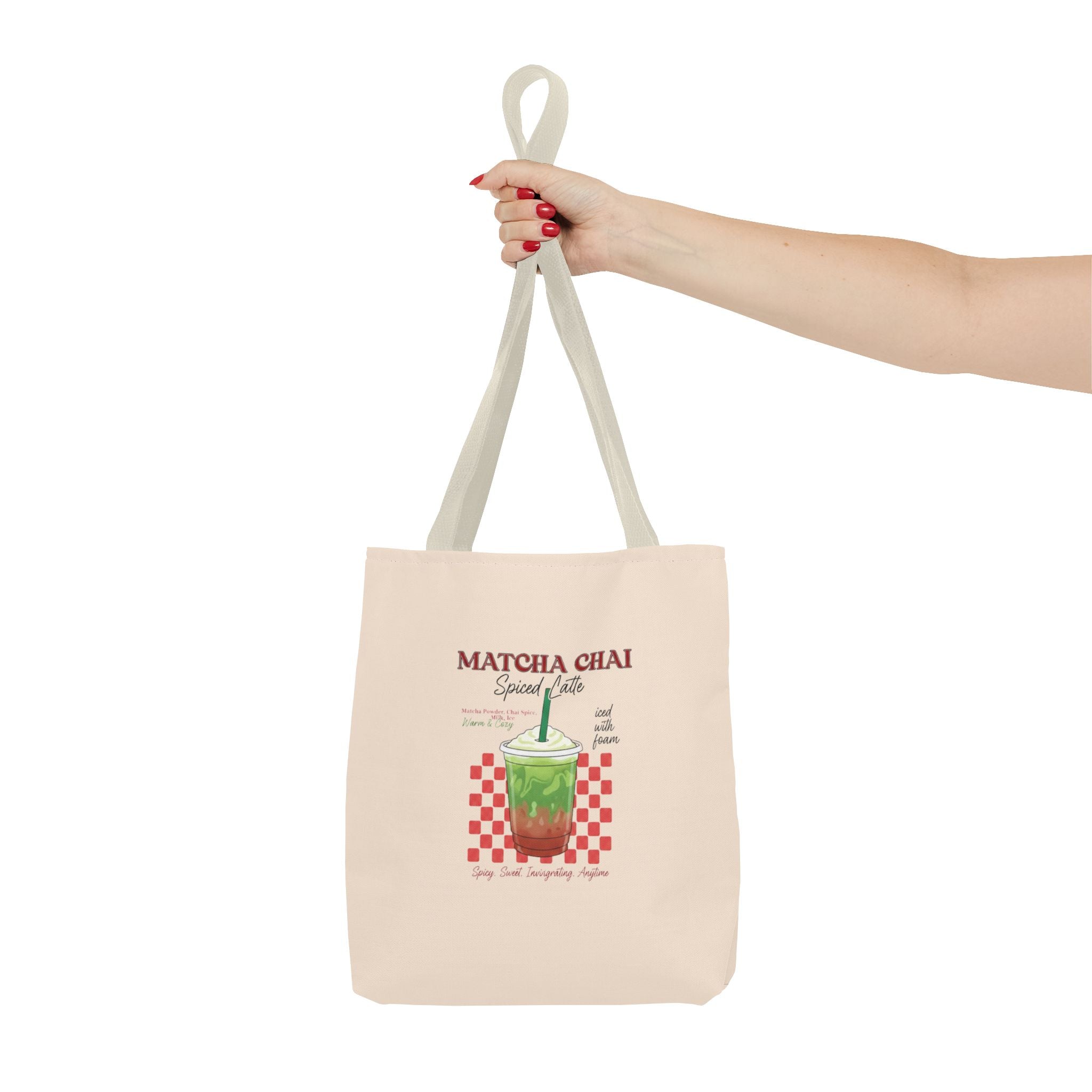 Retro Checker Iced Drink Graphic Tote