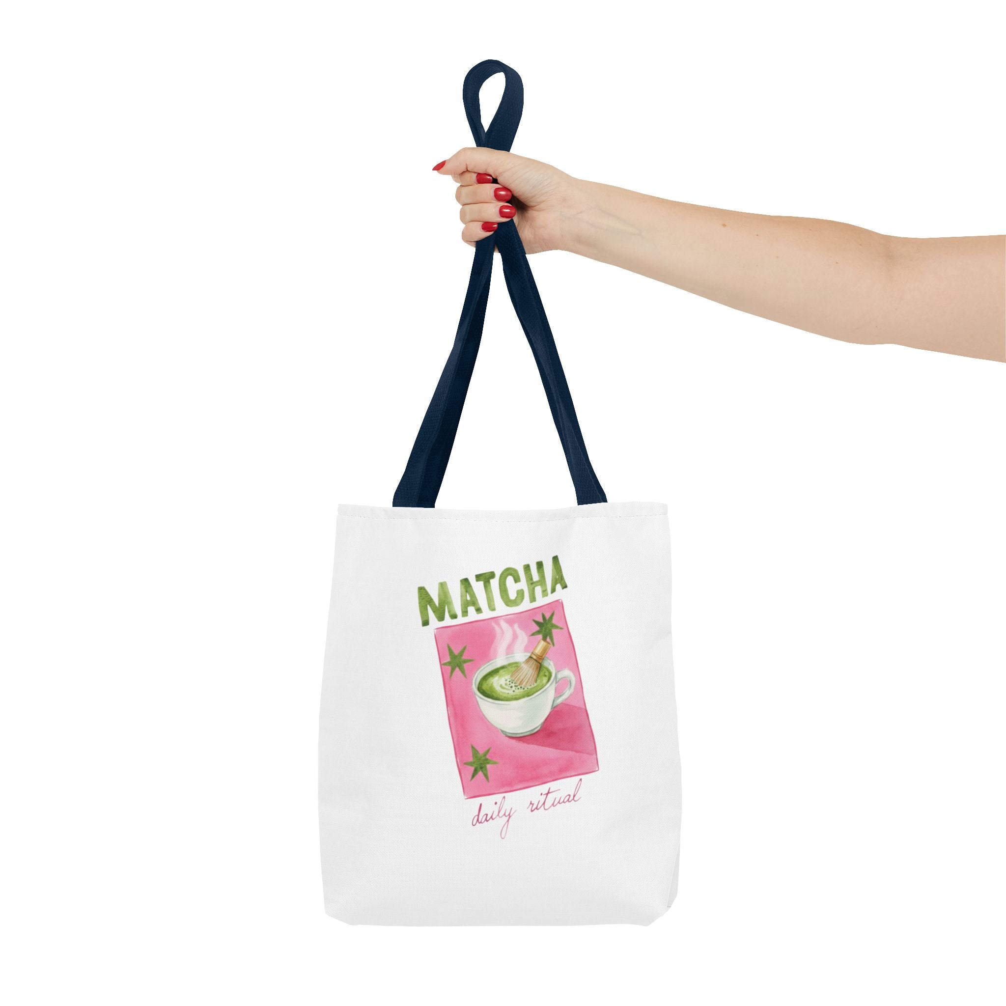 'Matcha Daily Ritual' Illustrated Tea Canvas Tote