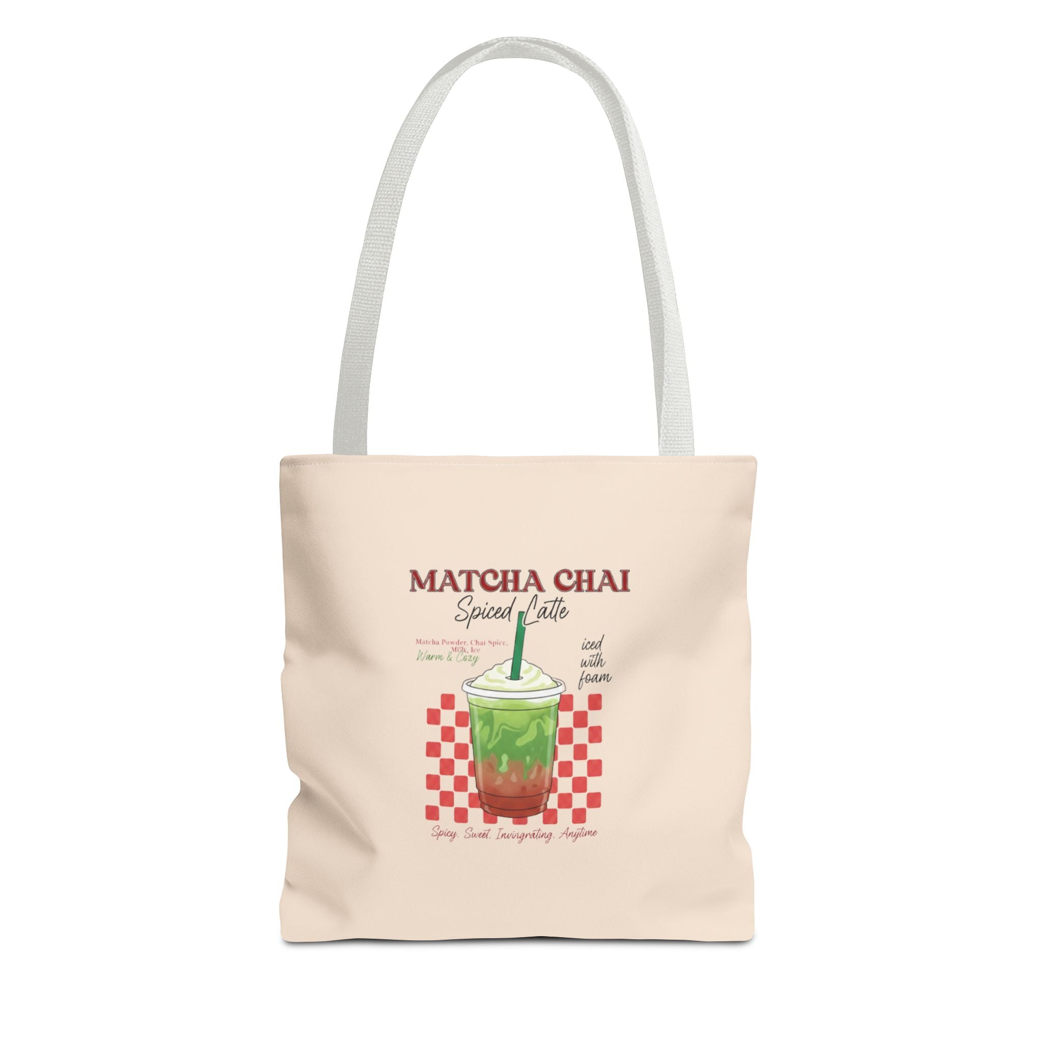 Retro Checker Iced Drink Graphic Tote