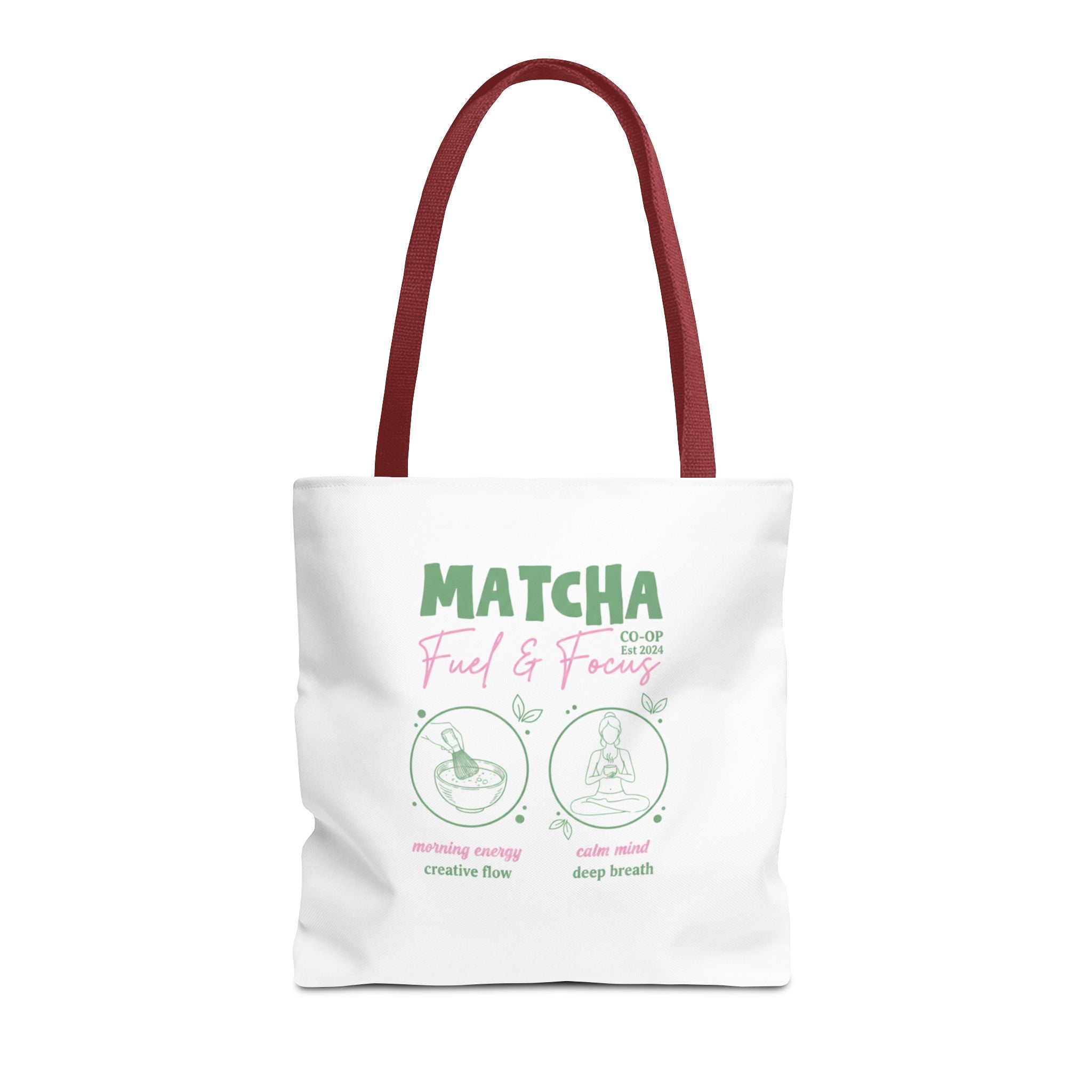Eco Coffee Tea Shopper with 'Matcha: Fuel & Focus' Graphic