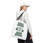 "Daily Green Good Ritual" Eco-Friendly Grocery Tote