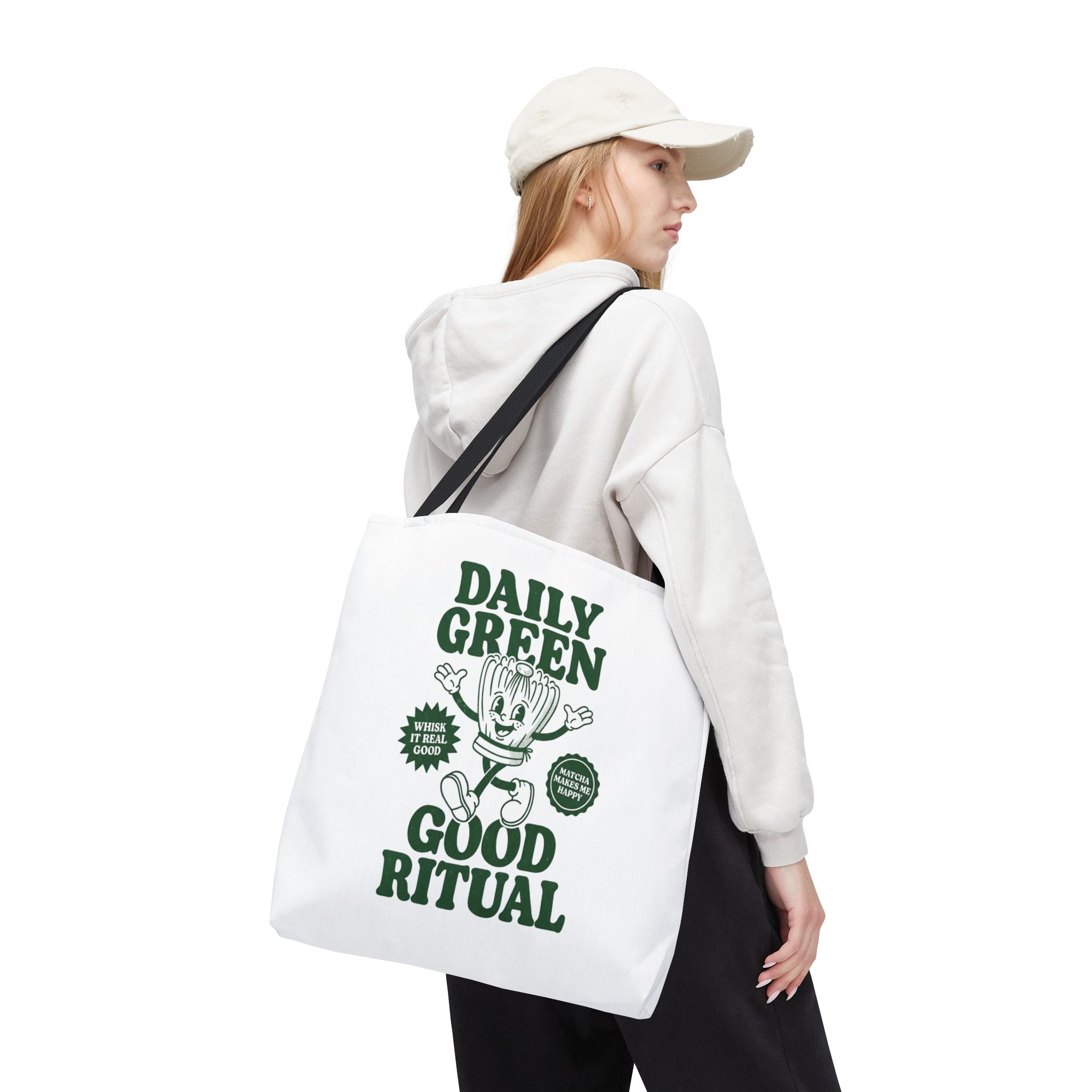 "Daily Green Good Ritual" Eco-Friendly Grocery Tote