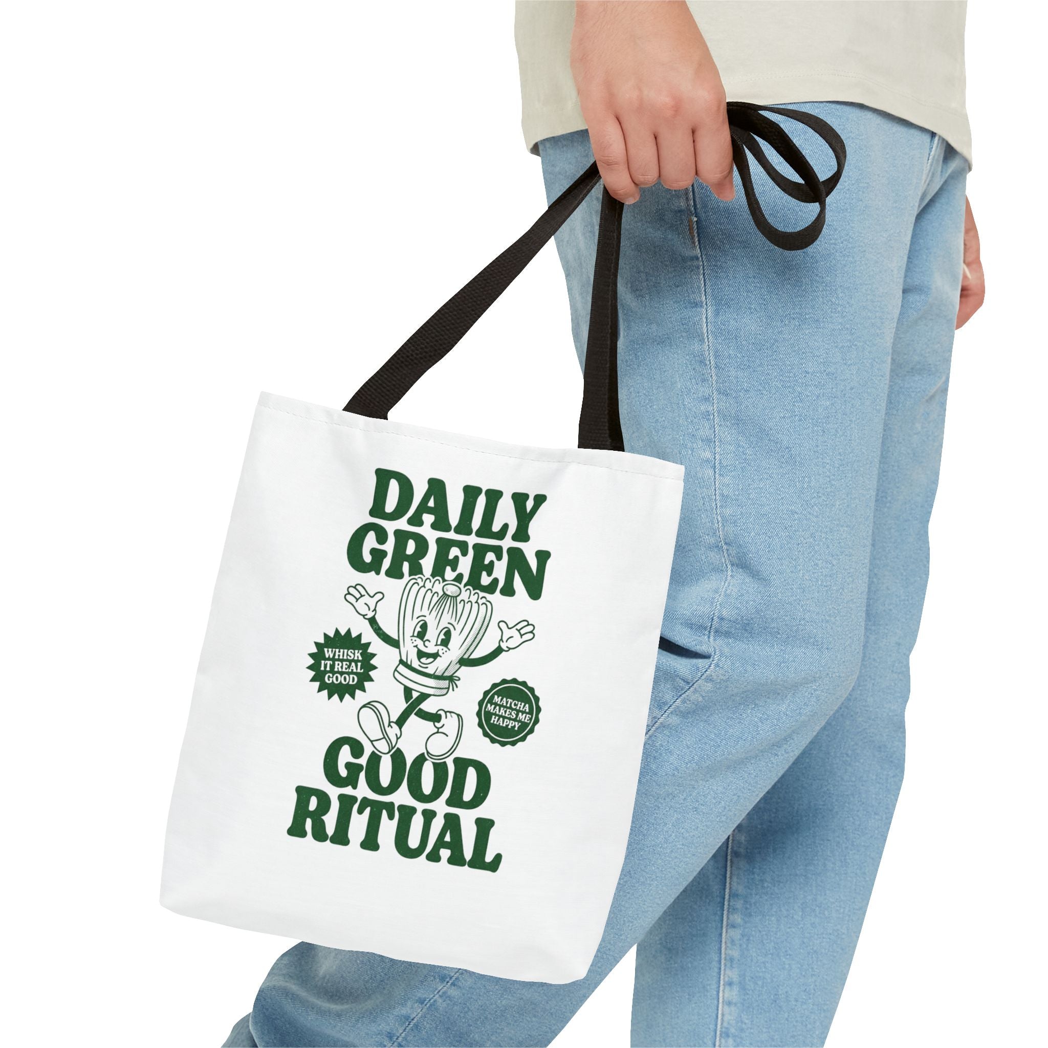 "Daily Green Good Ritual" Eco-Friendly Grocery Tote