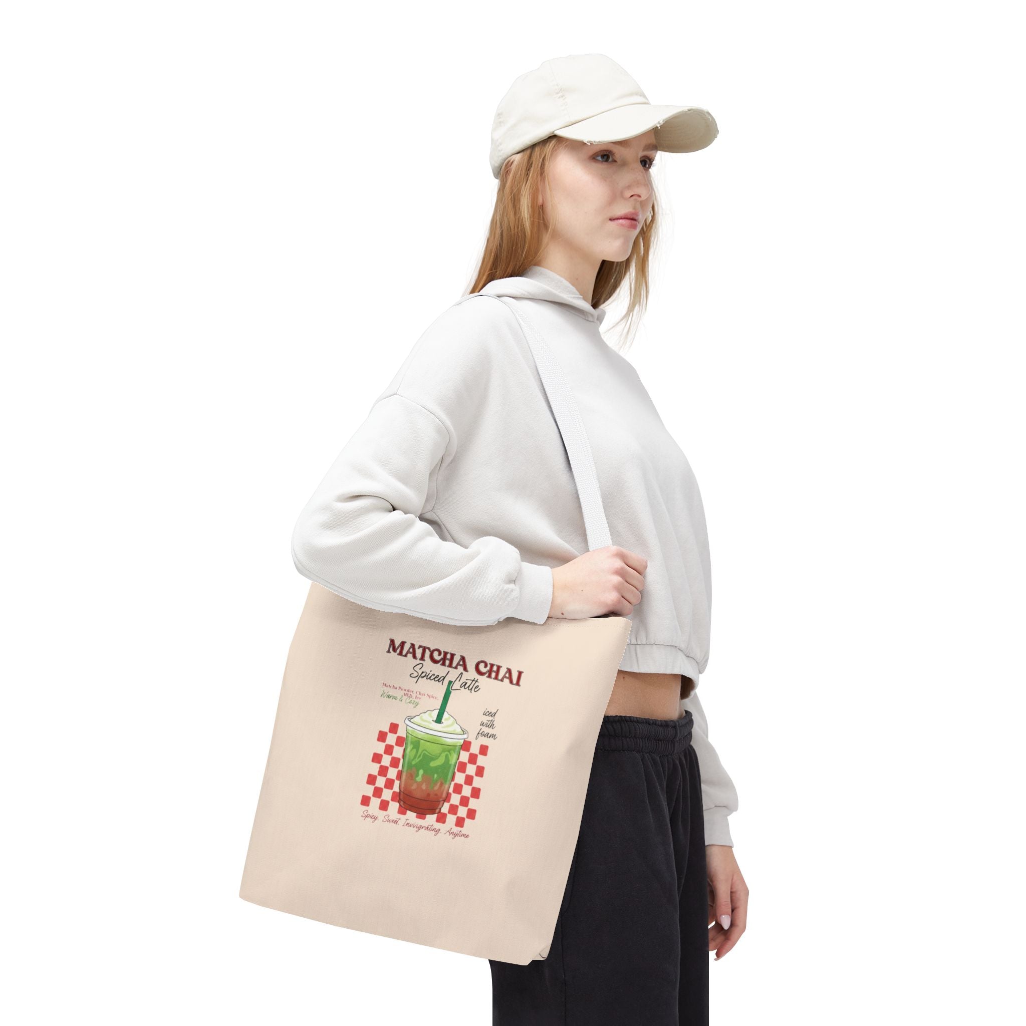 Retro Checker Iced Drink Graphic Tote