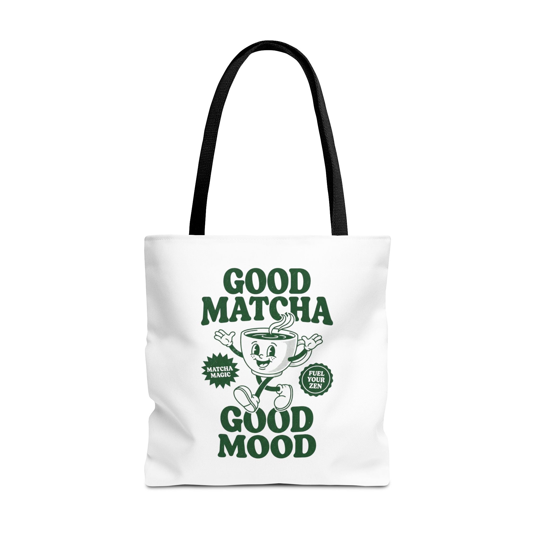 "Good Matcha Good Mood" Reusable Grocery & Coffee Lover Tote