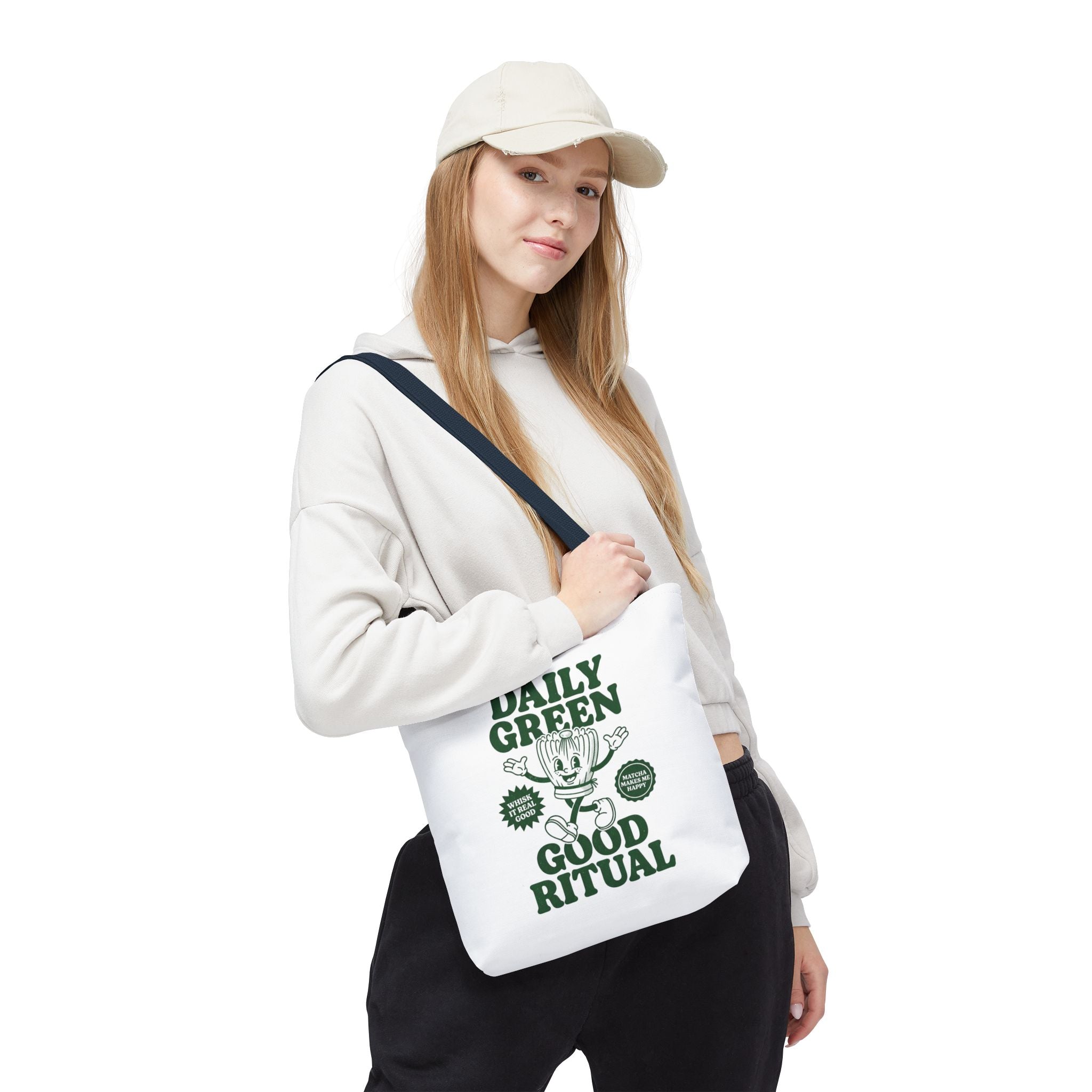 "Daily Green Good Ritual" Eco-Friendly Grocery Tote