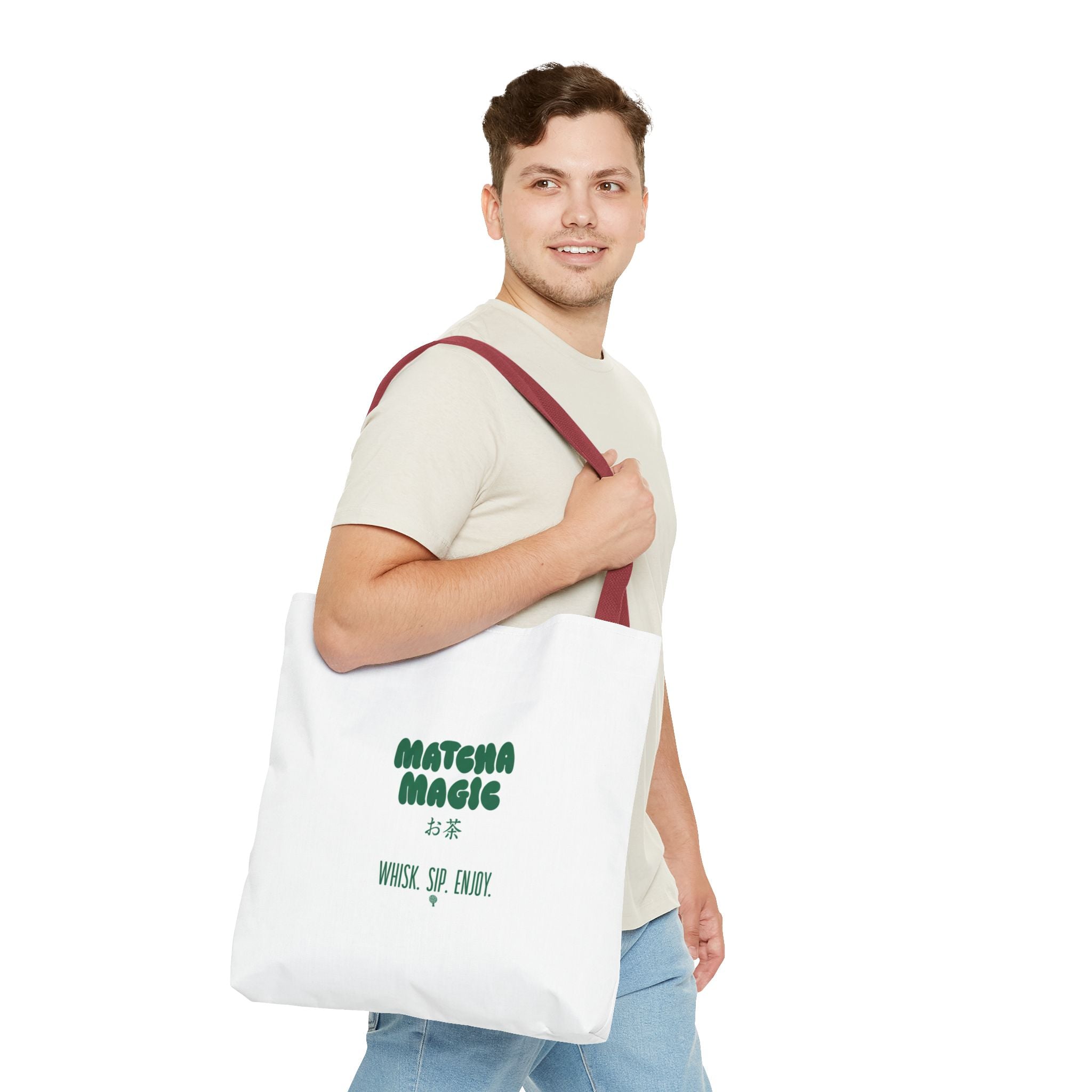 "Matcha Magic" Printed Reusable Grocery & Everyday Carry Tote