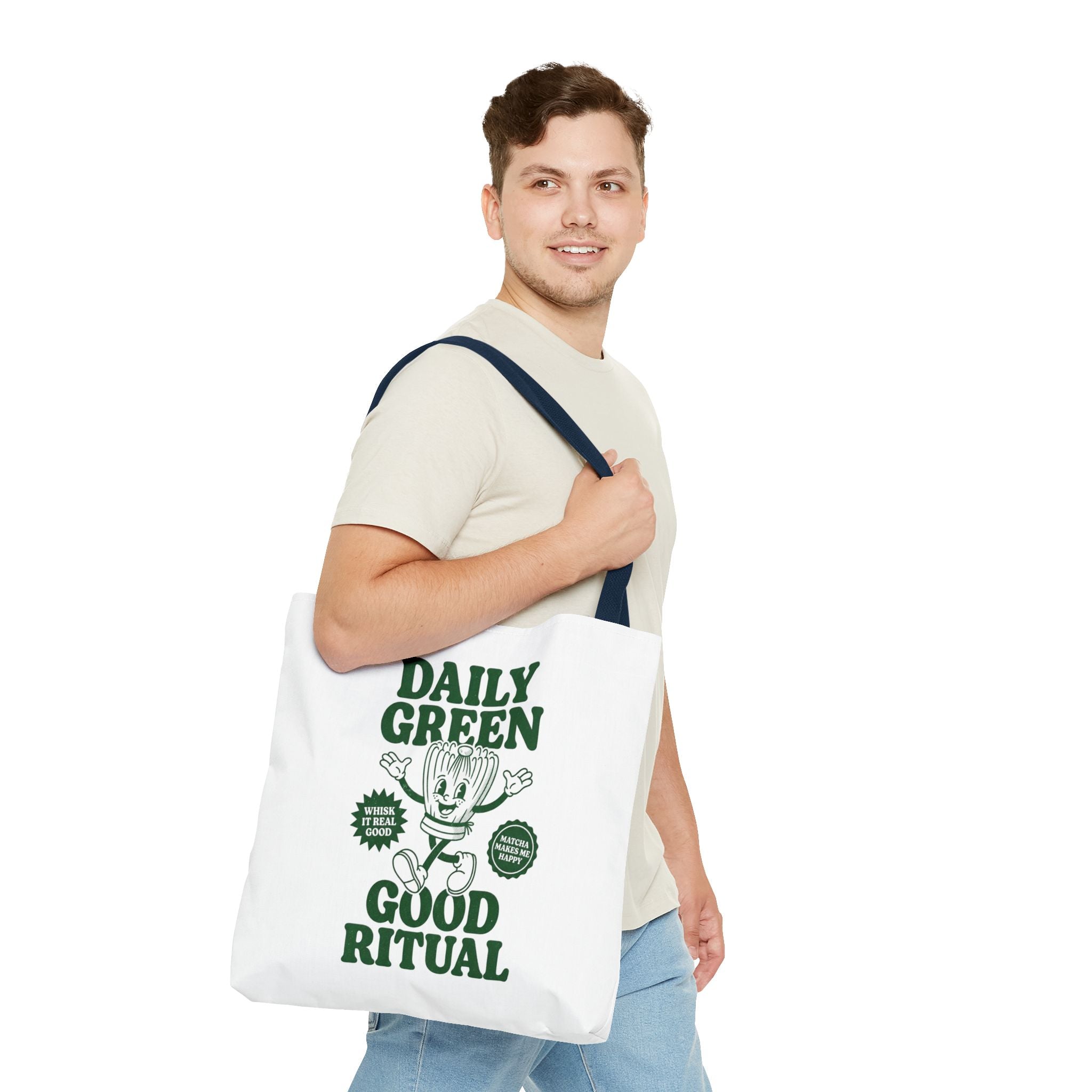 "Daily Green Good Ritual" Eco-Friendly Grocery Tote