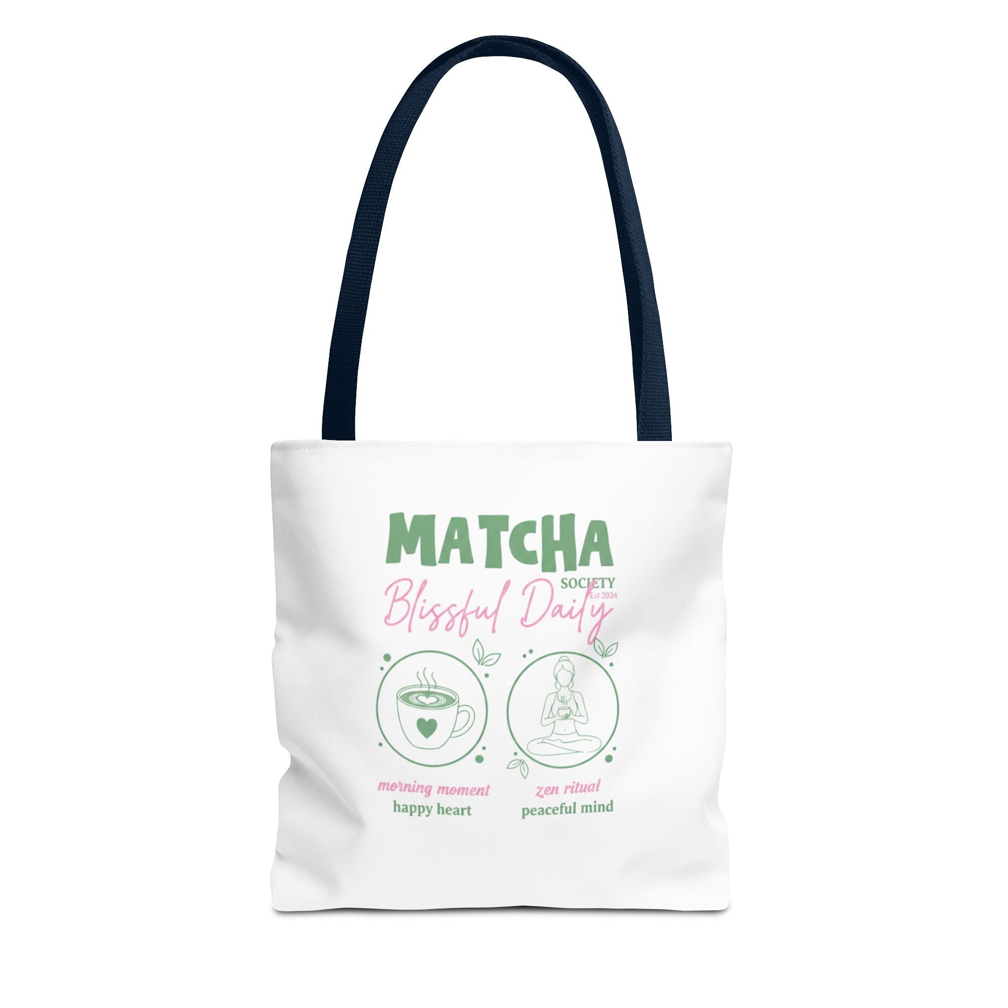Cute Green Tea Illustration, 'Matcha Blissful Days' Eco Shopper