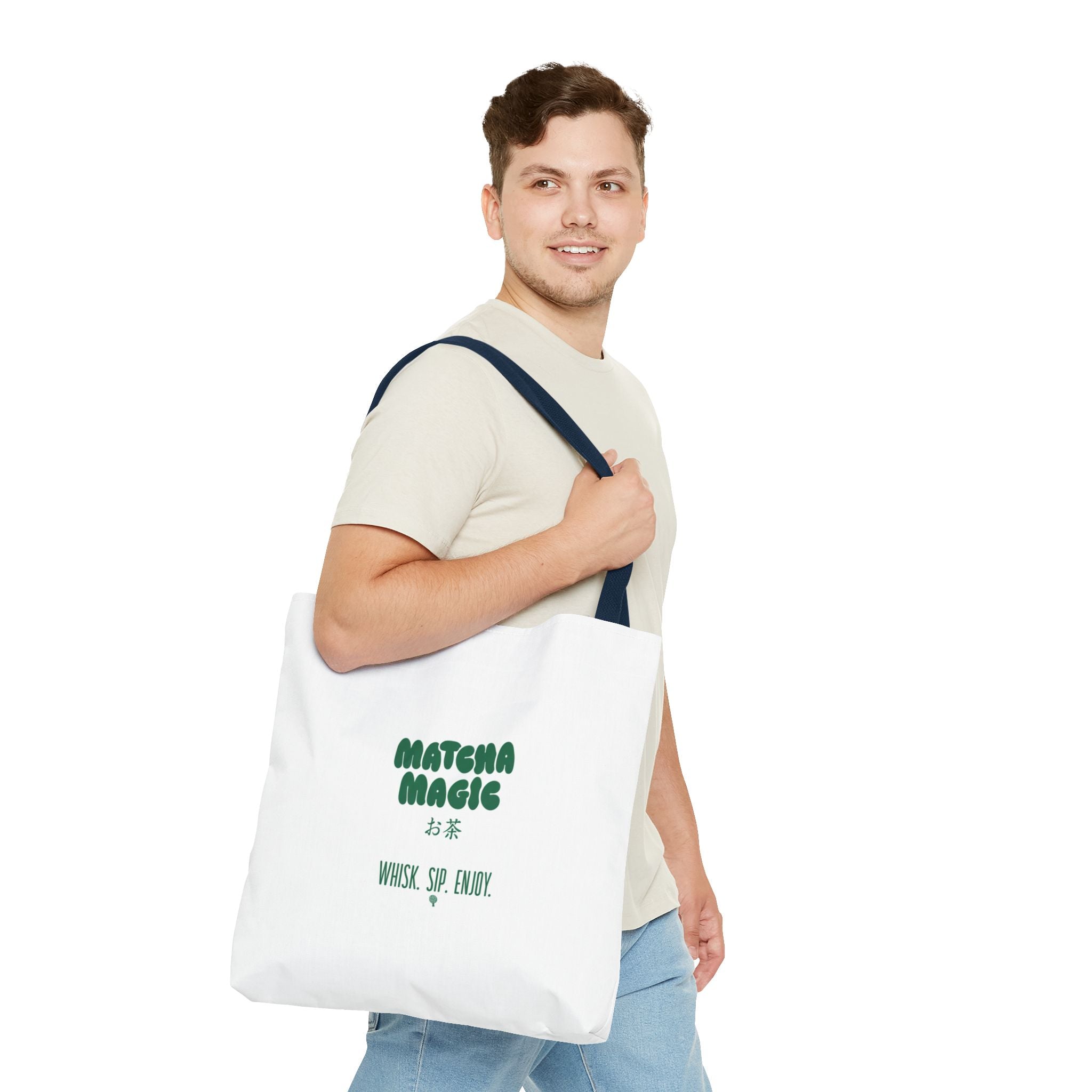 "Matcha Magic" Printed Reusable Grocery & Everyday Carry Tote